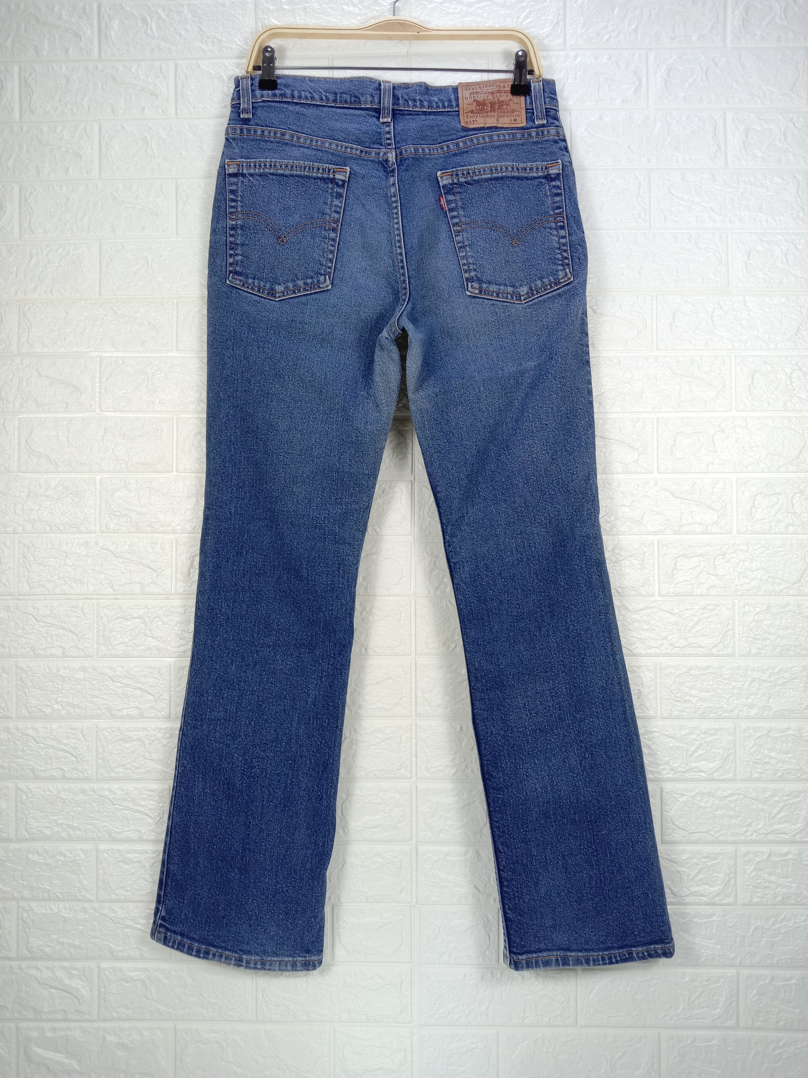 Levi's Vintage 90s Levi's 517 Flare Jeans Blue Wash Denim Size 32" / US 10 / IT 46 - 5 Thumbnail