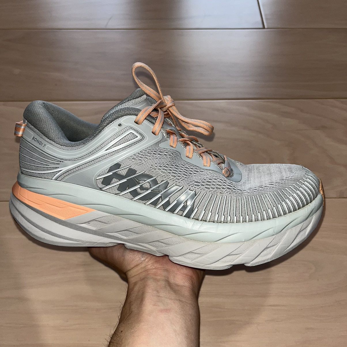 Hoka Women’s Sz 8 - Hoka One One Bondi 7 Harbor Mist W Running Size US 8 / IT 38 - 1 Thumbnail