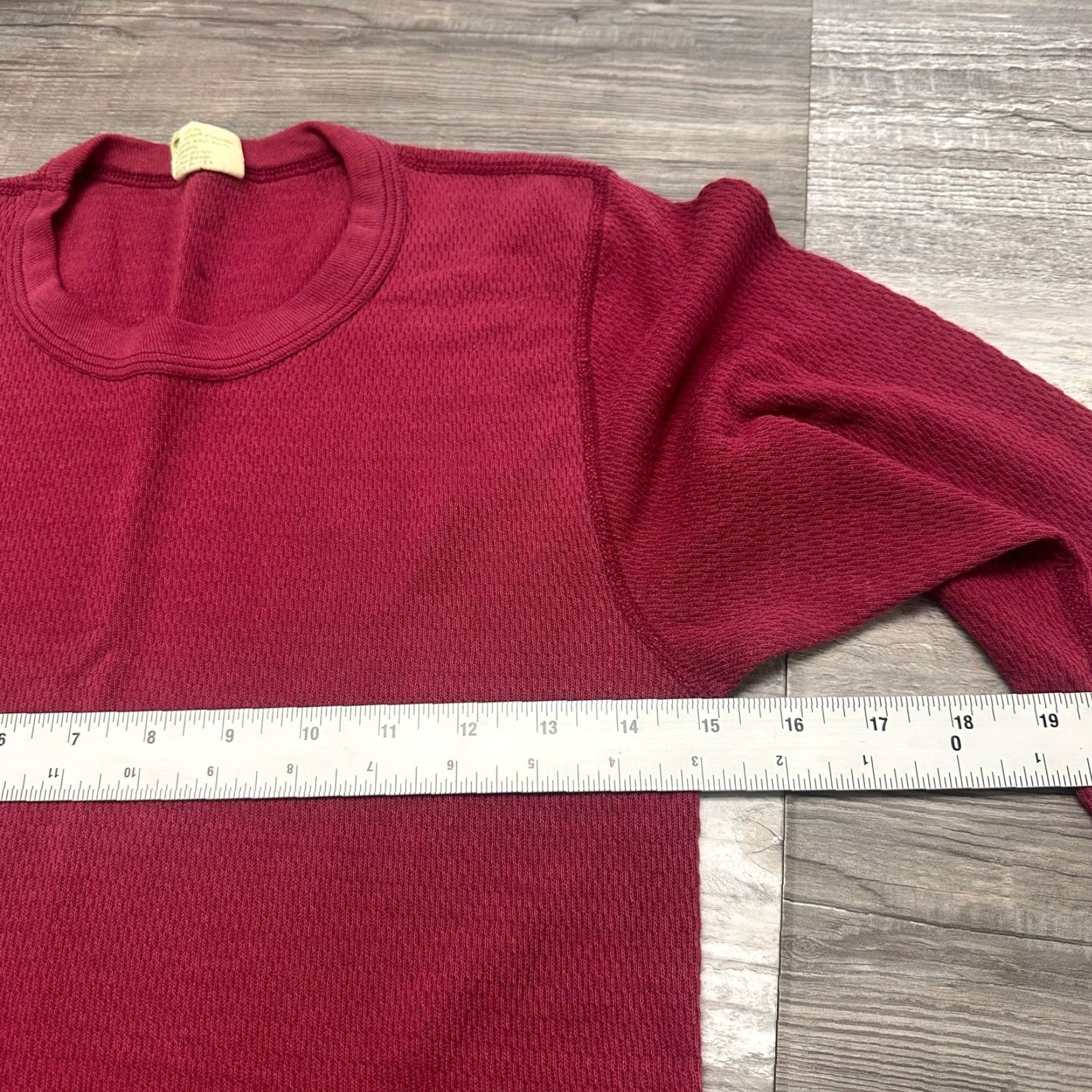Vintage VINTAGE St. John's Bay Red Mens M Blank Waffle Knit Thermal Shirt USA Made Shirt Mens M Red Waffle Knit Thermal USA 80s 90s St. John's Bay Size US S / EU 44-46 / 1 - 6 Thumbnail