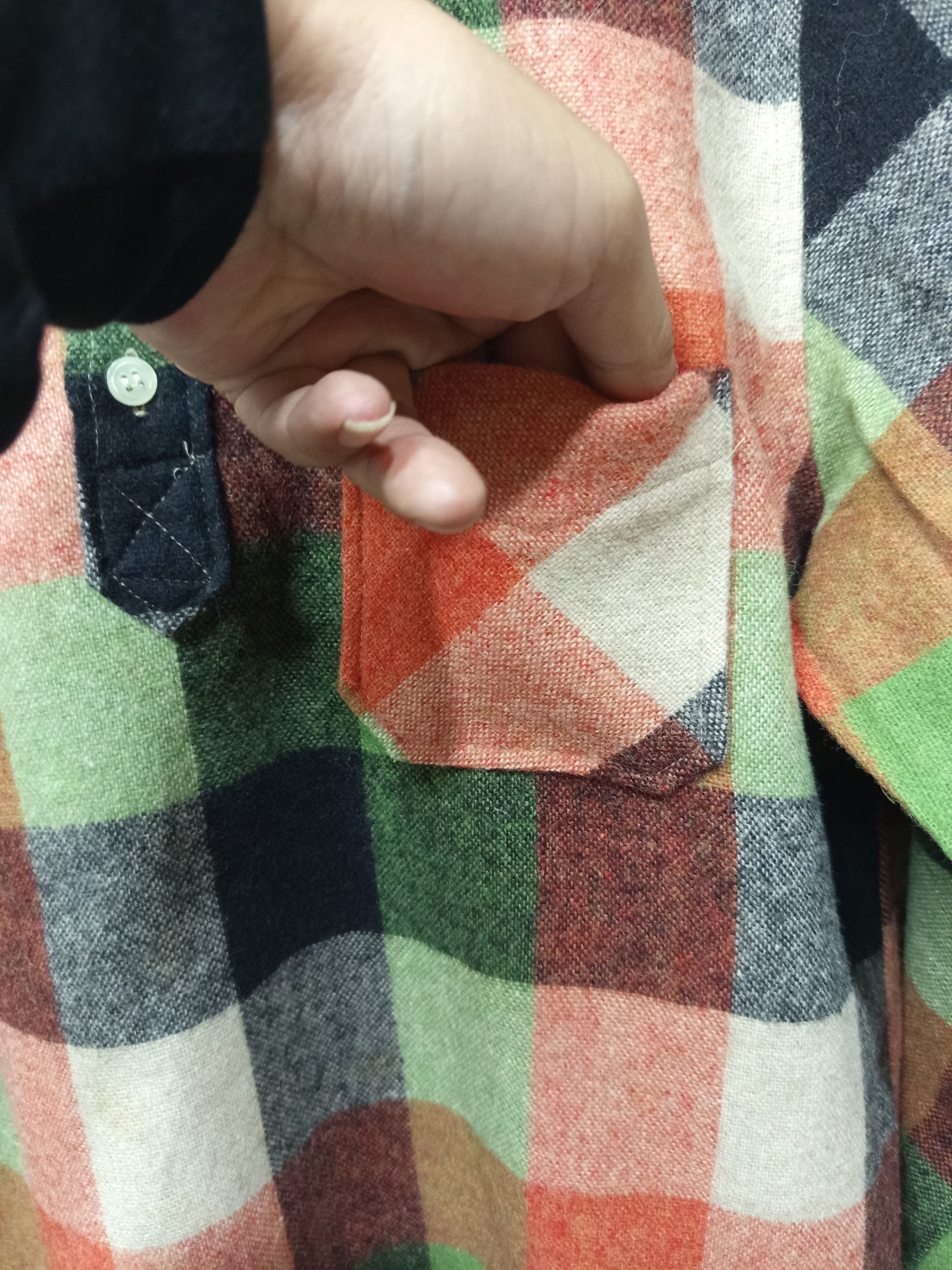 Japanese Brand Japan wool blend plaid pullover shirt. Size L / US 10 / IT 46 - 6 Thumbnail