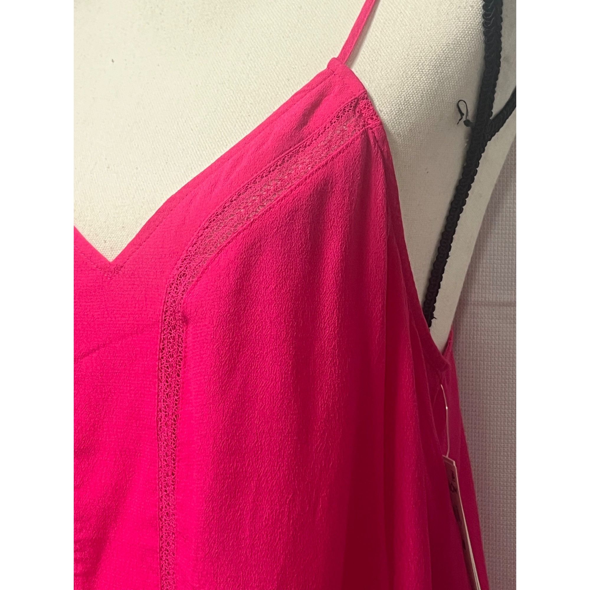 Other Treasure & Bond Lace Inset Camisole, Pink Electric, Sz. M Size M / US 6-8 / IT 42-44 - 4 Thumbnail