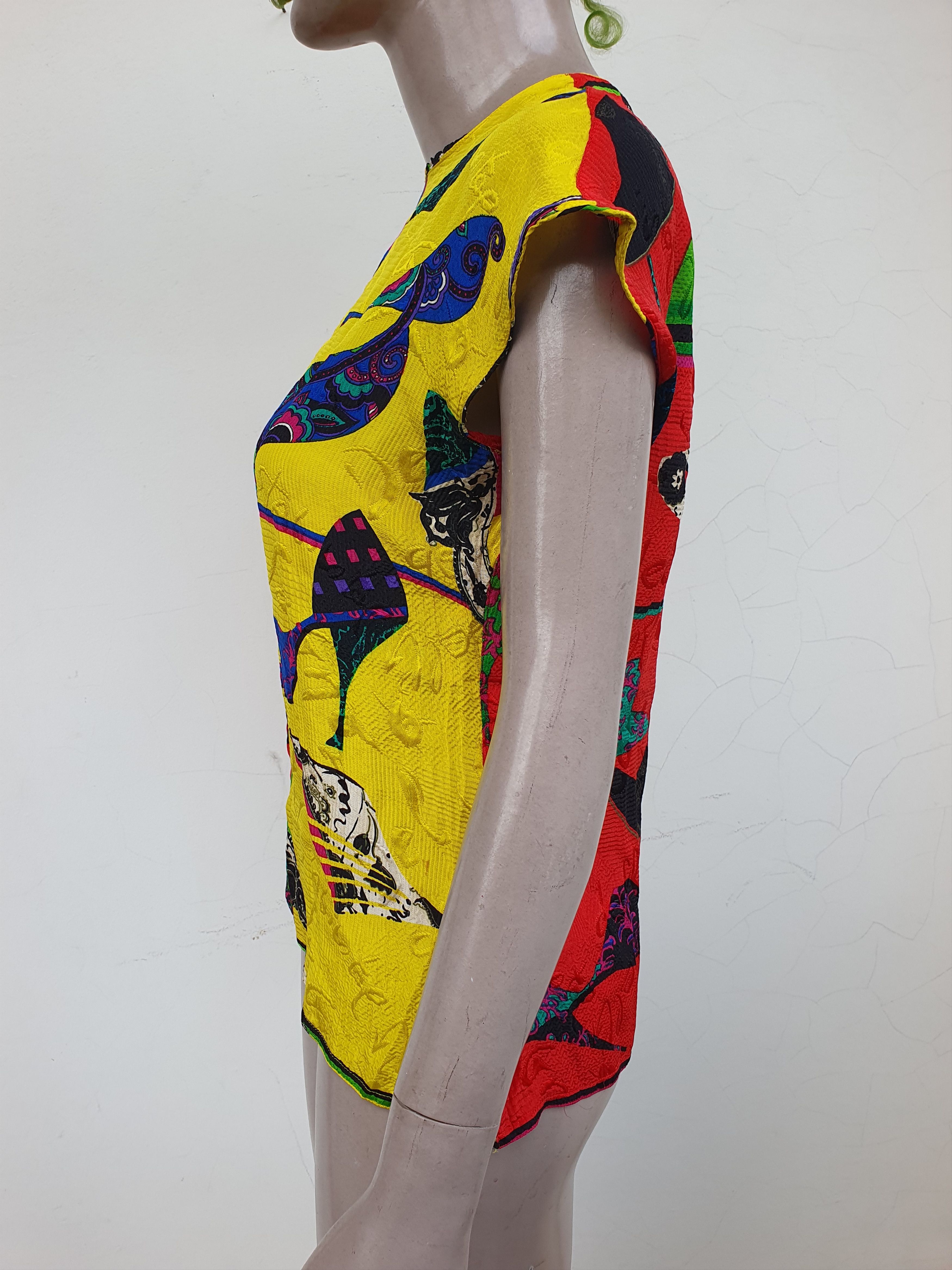 Versace SS1991 Runway Silk Shoe-print Blouse Size M / US 6-8 / IT 42-44 - 5 Thumbnail