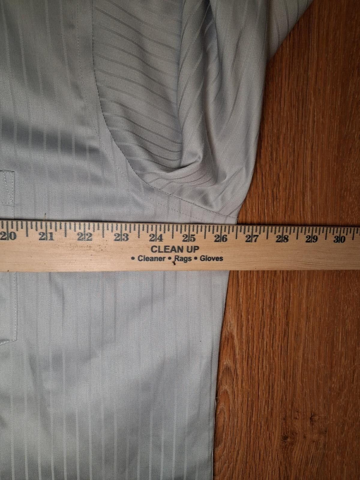 Donald Trump Donald Trump Dress Shirt 18-34/35 2XL Gray Striped Cotton Size 48R - 7 Thumbnail