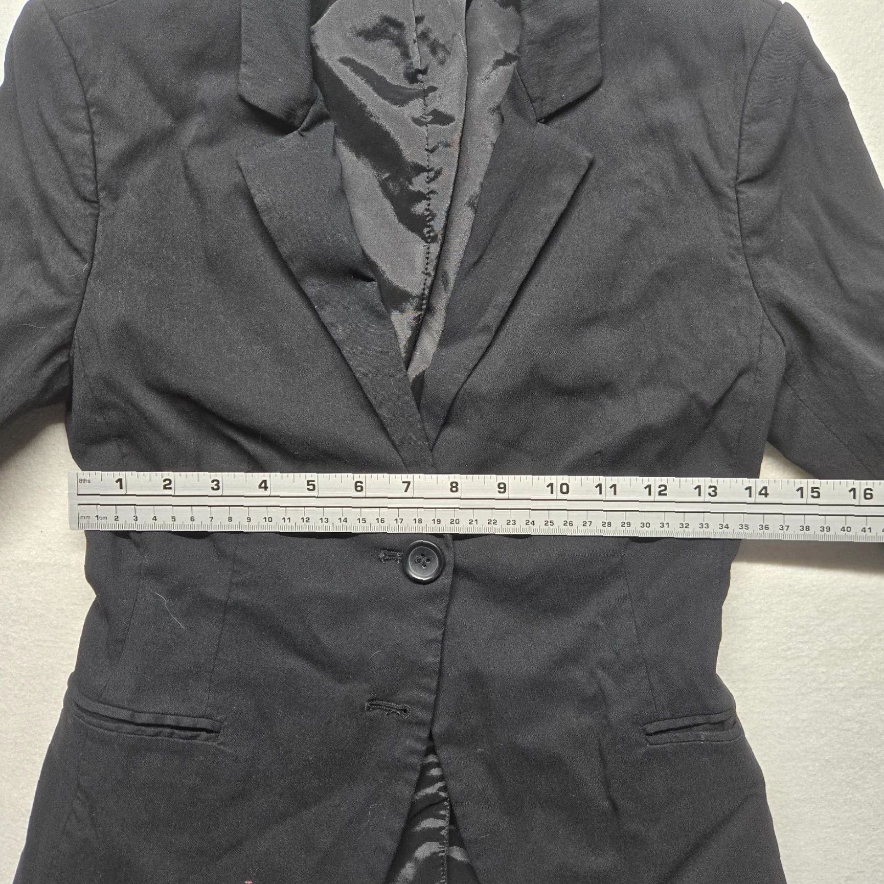 Express VINTAGE Express Women's Blazer Jacket Size 2 Black Business Casual Formal Career Size XS / US 0-2 / IT 36-38 - 7 Thumbnail