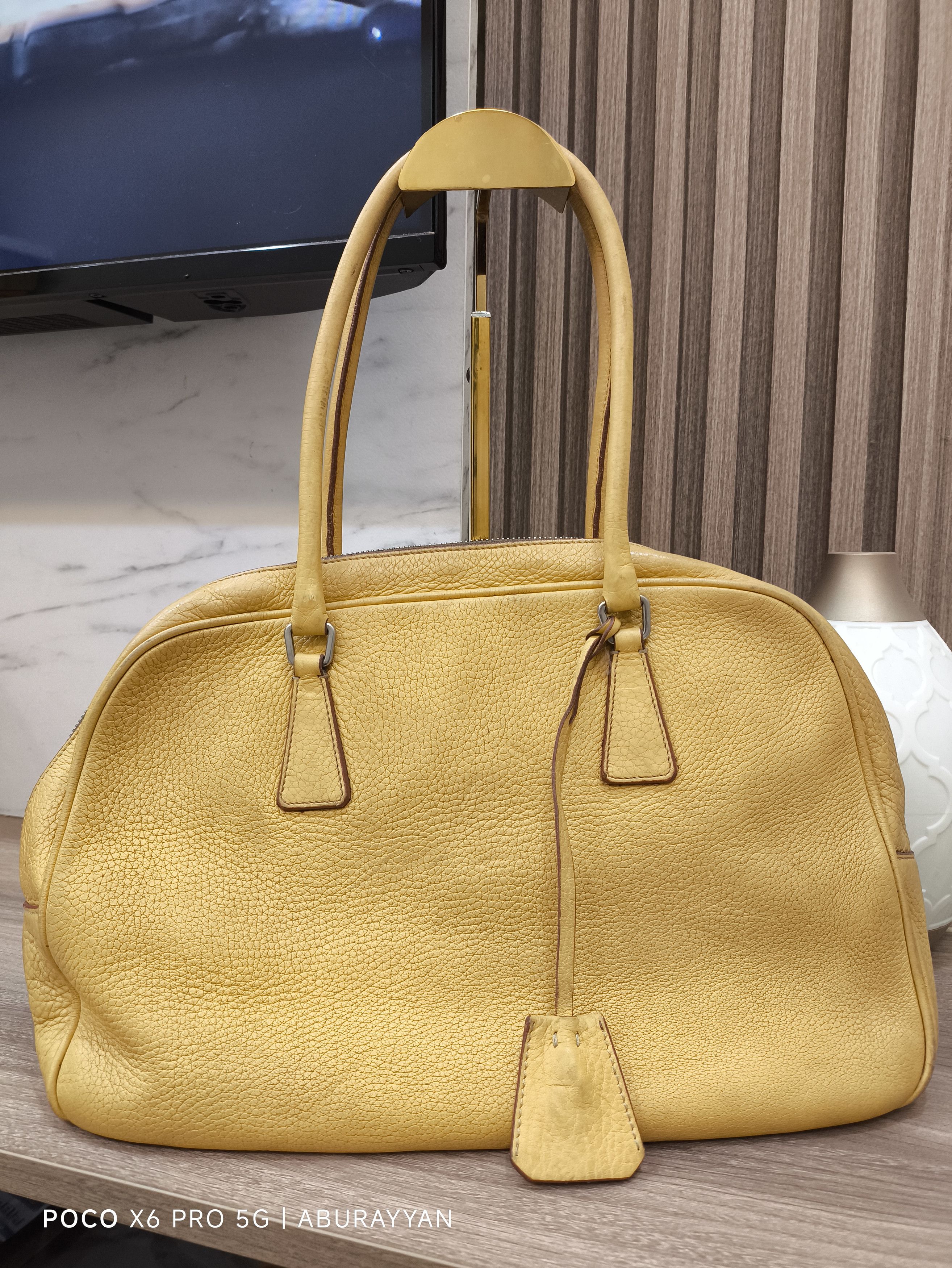 Prada Vitello Daino Dome Shoulder Bag