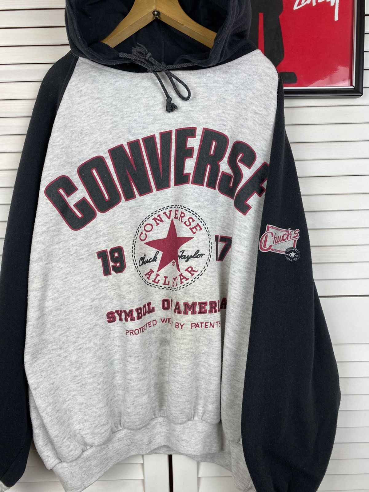 Converse Vintage 90s Hoodie Converse All Star Of America Casual Retro Size US M / EU 48-50 / 2 - 3 Thumbnail