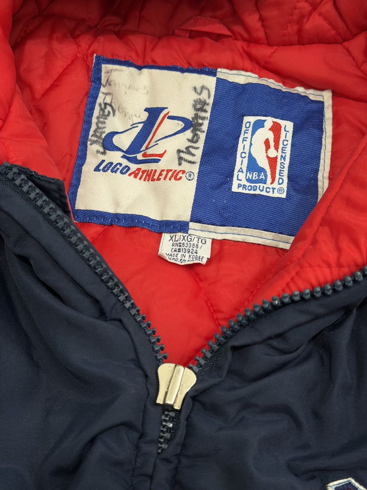 Logo Athletic Vintage 90s Houston Rockets Logo Athletic Puffer Jacket XL Size US XL / EU 56 / 4 - 5 Thumbnail