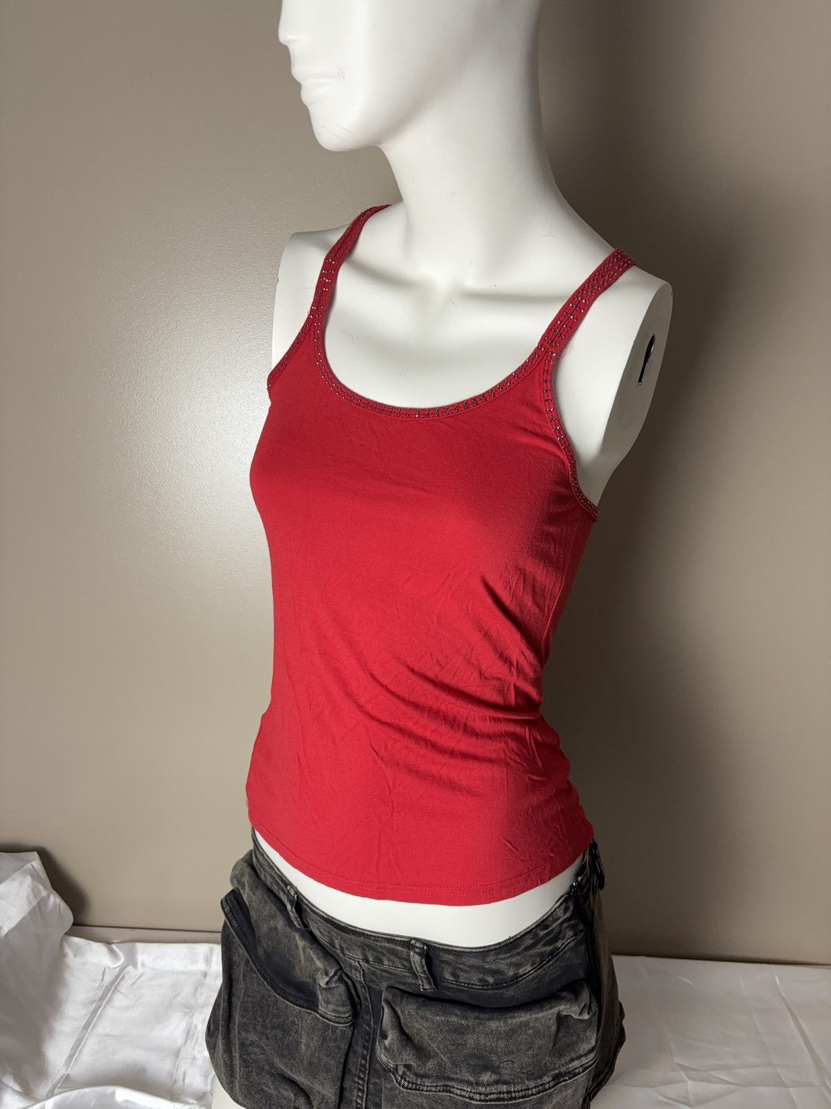 Japanese Brand × Vintage Glamour sexy red vintage tank top Size M / US 6-8 / IT 42-44 - 2 Thumbnail