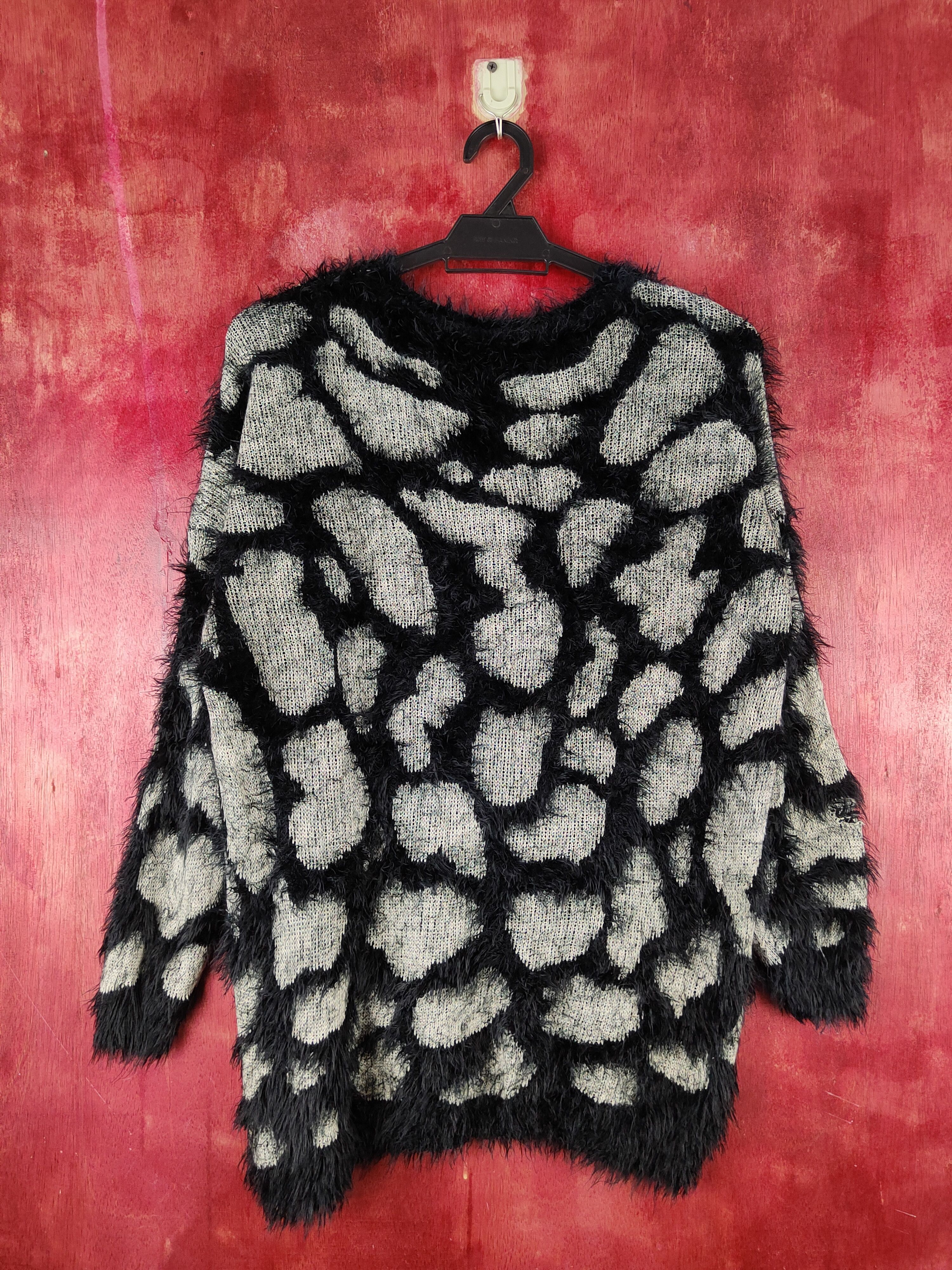 Homespun Knitwear N.o.t Cream tiger Shag Shaggy Fur Mohair Knitwear #S1971 Size M / US 6-8 / IT 42-44 - 7 Thumbnail