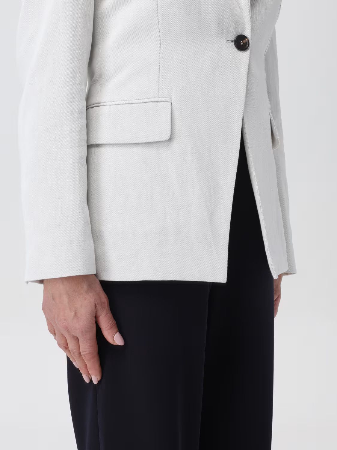 Brunello Cucinelli o1y0725 Blazer in Light Gray Size M / US 6-8 / IT 42-44 - 2 Thumbnail