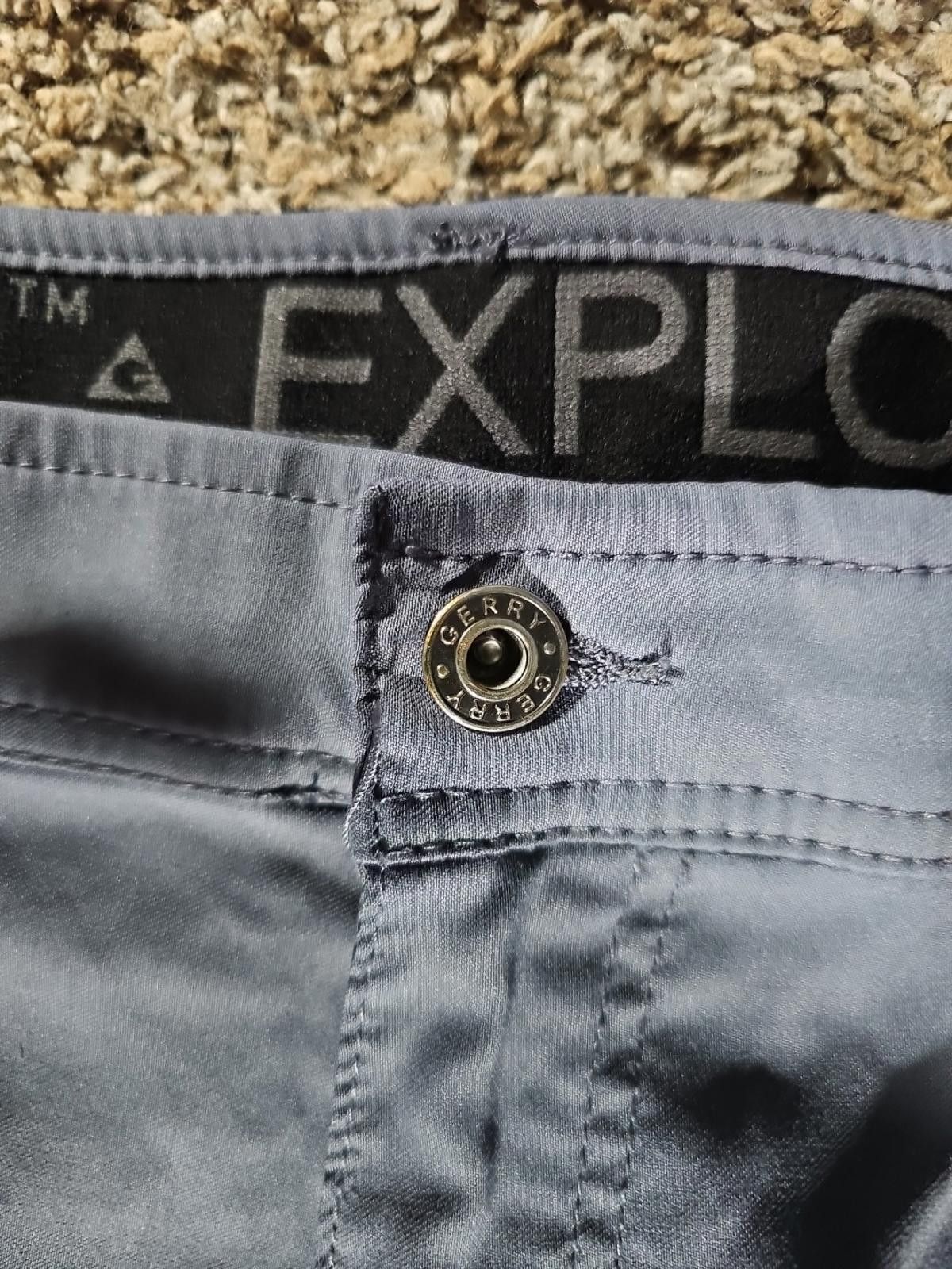Le Grande Bleu (L.G.B.) Gerry 38x32 Outdoor Hiking Pants Blue Gray Small Burn Size US 38 / EU 54 - 2 Thumbnail