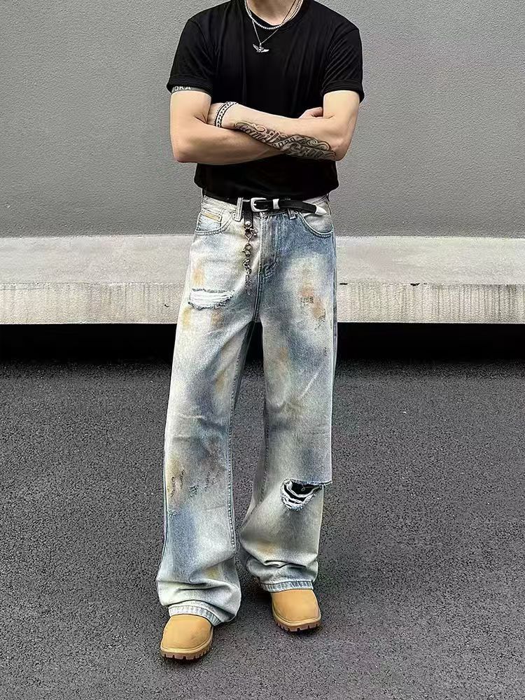 Japanese Brand × Jean Vintage washed and ripped dirty-dyed micro flare jeans Size US 32 / EU 48 - 1 Thumbnail