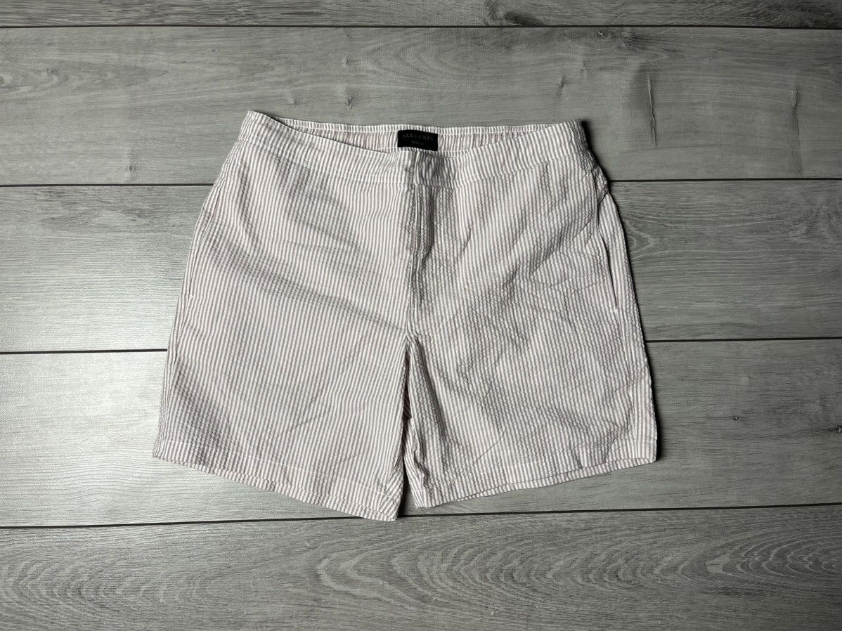 Allsaints Allsaints shorts bermuda cream grey stripped size Medium Size US 32 / EU 48 - 1 Thumbnail