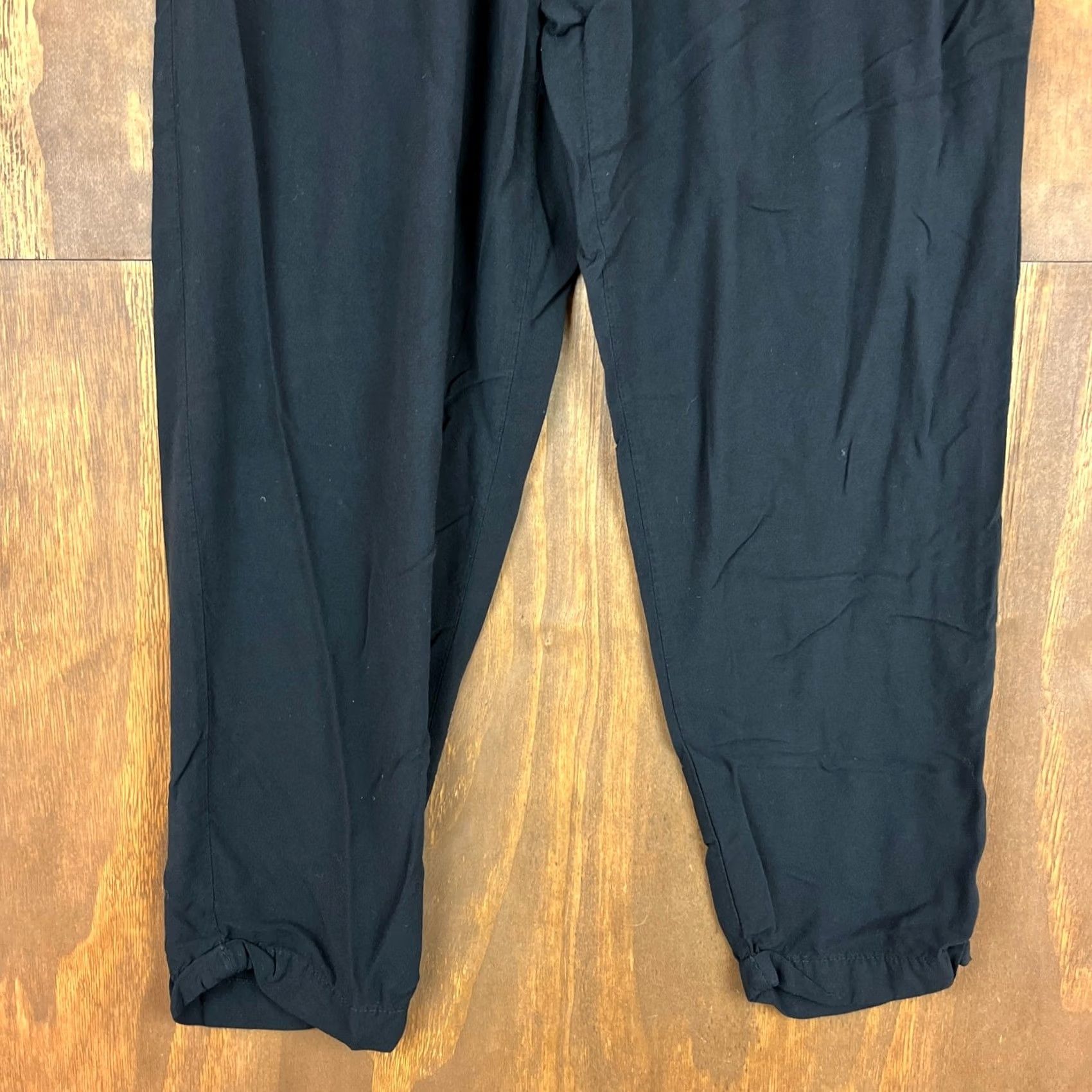 Primark Primark Womens Jogger Pants Black Pull On Lightweight Pockets Viscose 12 Size 24" / US 00 / IT 34 - 3 Thumbnail