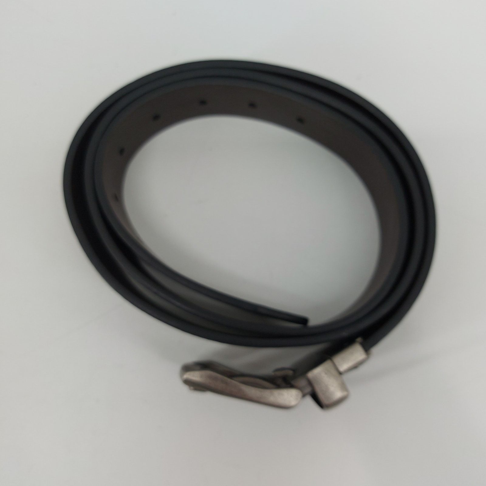 Levi's Levis Belt Black Brown Silver Tone Buckle 42-44 XL Men's Size 42 - 2 Thumbnail