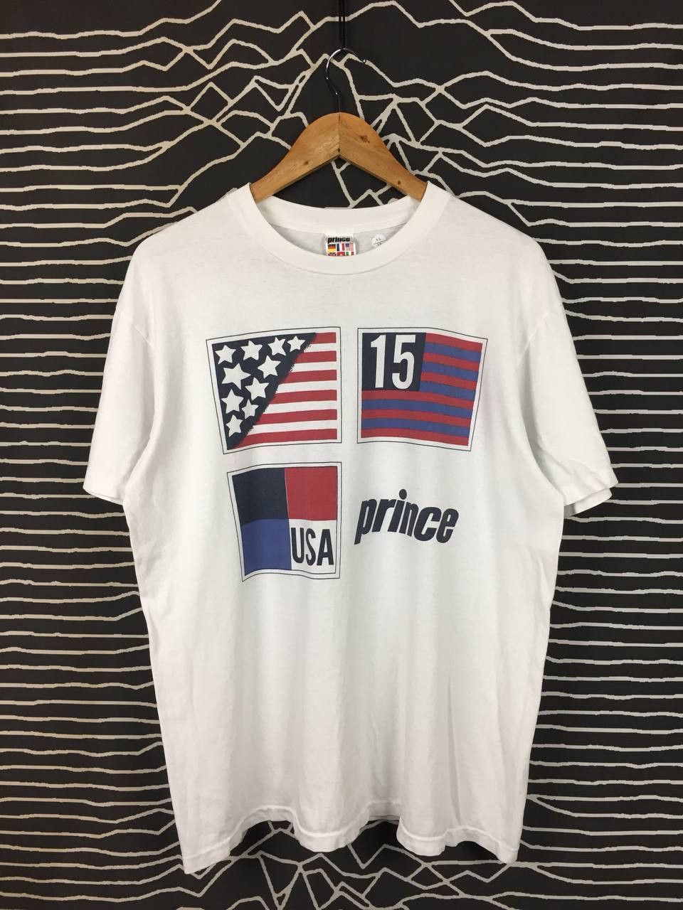 Prince Vtg 90s Prince Performance Apparel USA Single Stitch Tee Size US L / EU 52-54 / 3 - 1 Thumbnail