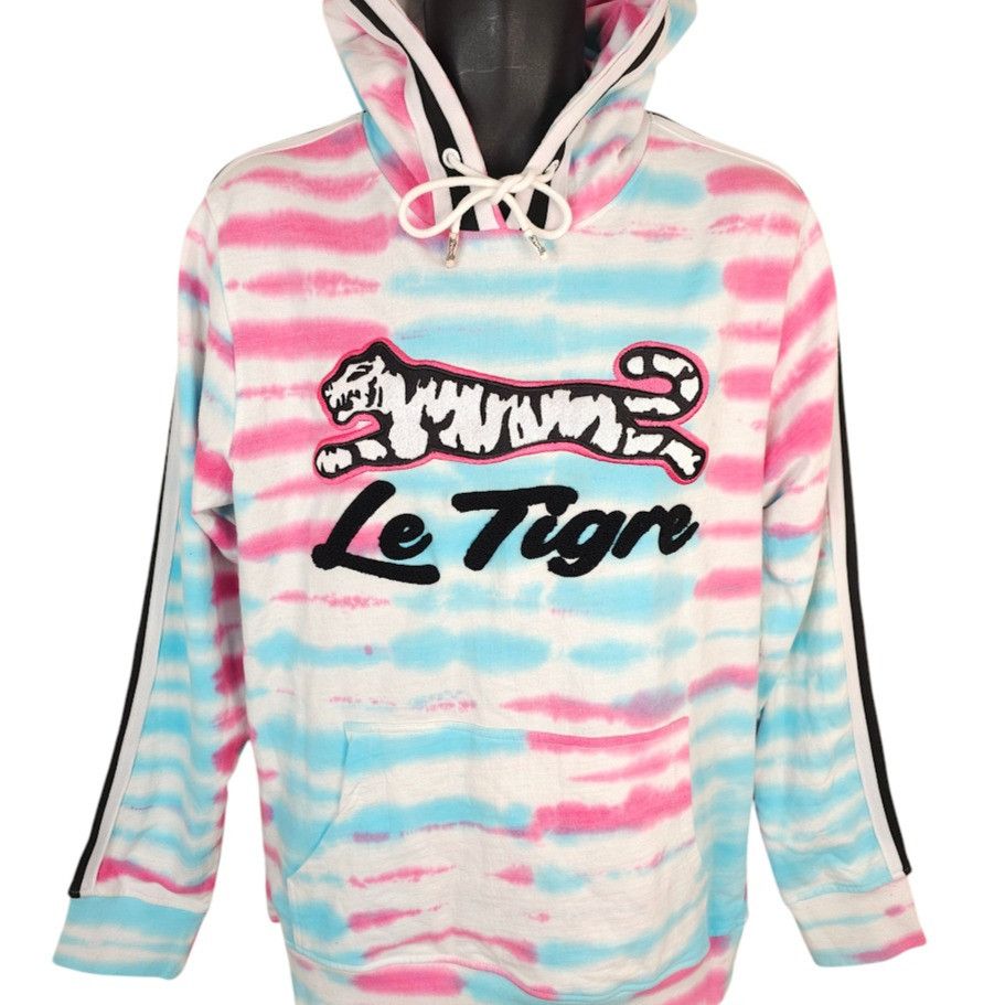 Le Tigre Le Tigre Sweatshirt Hoodie Mens Size Medium Pink Blue Grailed