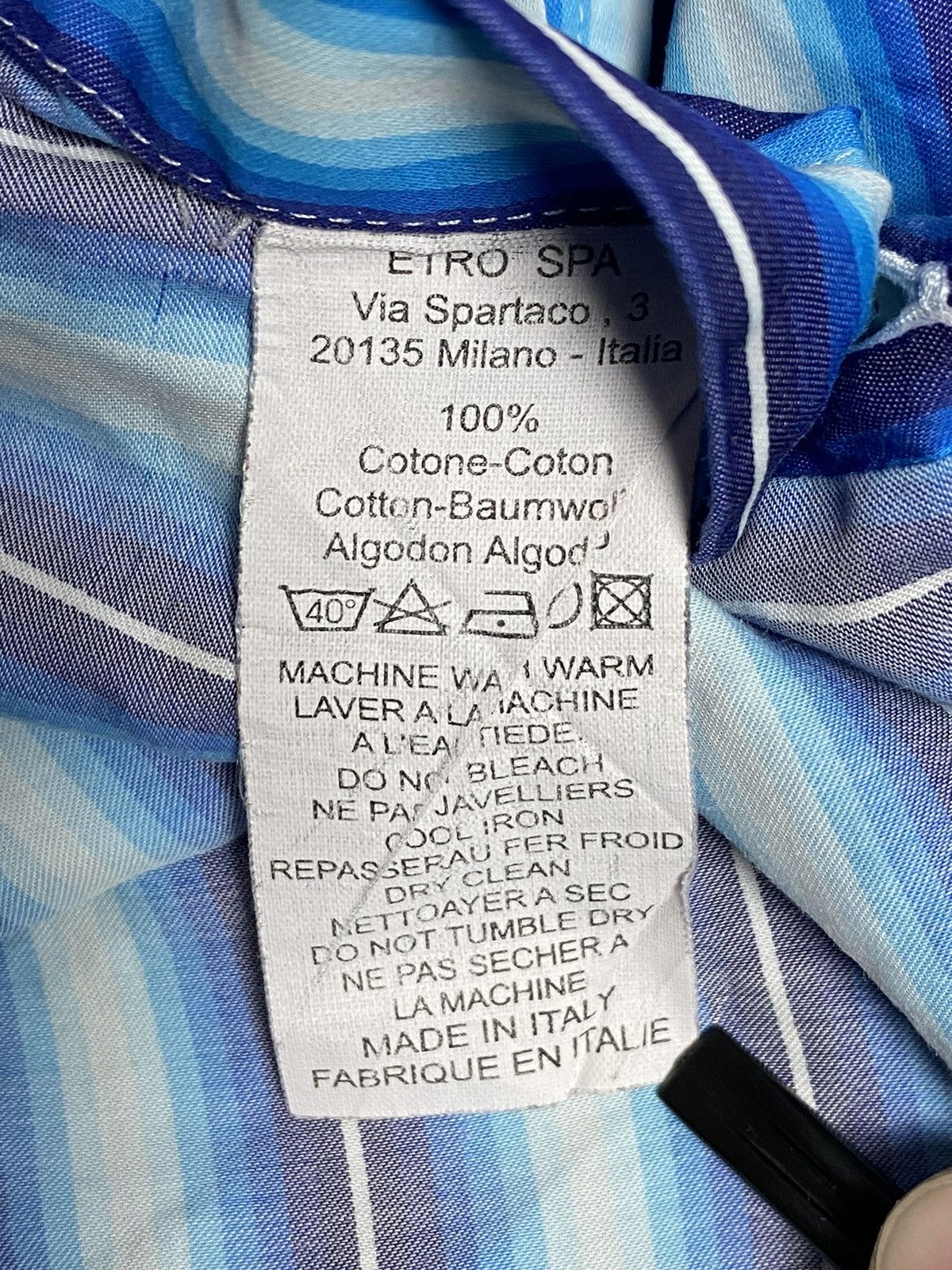 Etro Etro Mens Striped Cotton Dress Shirt Long Sleeve Italy Sz 41 Size US L / EU 52-54 / 3 - 16 Thumbnail