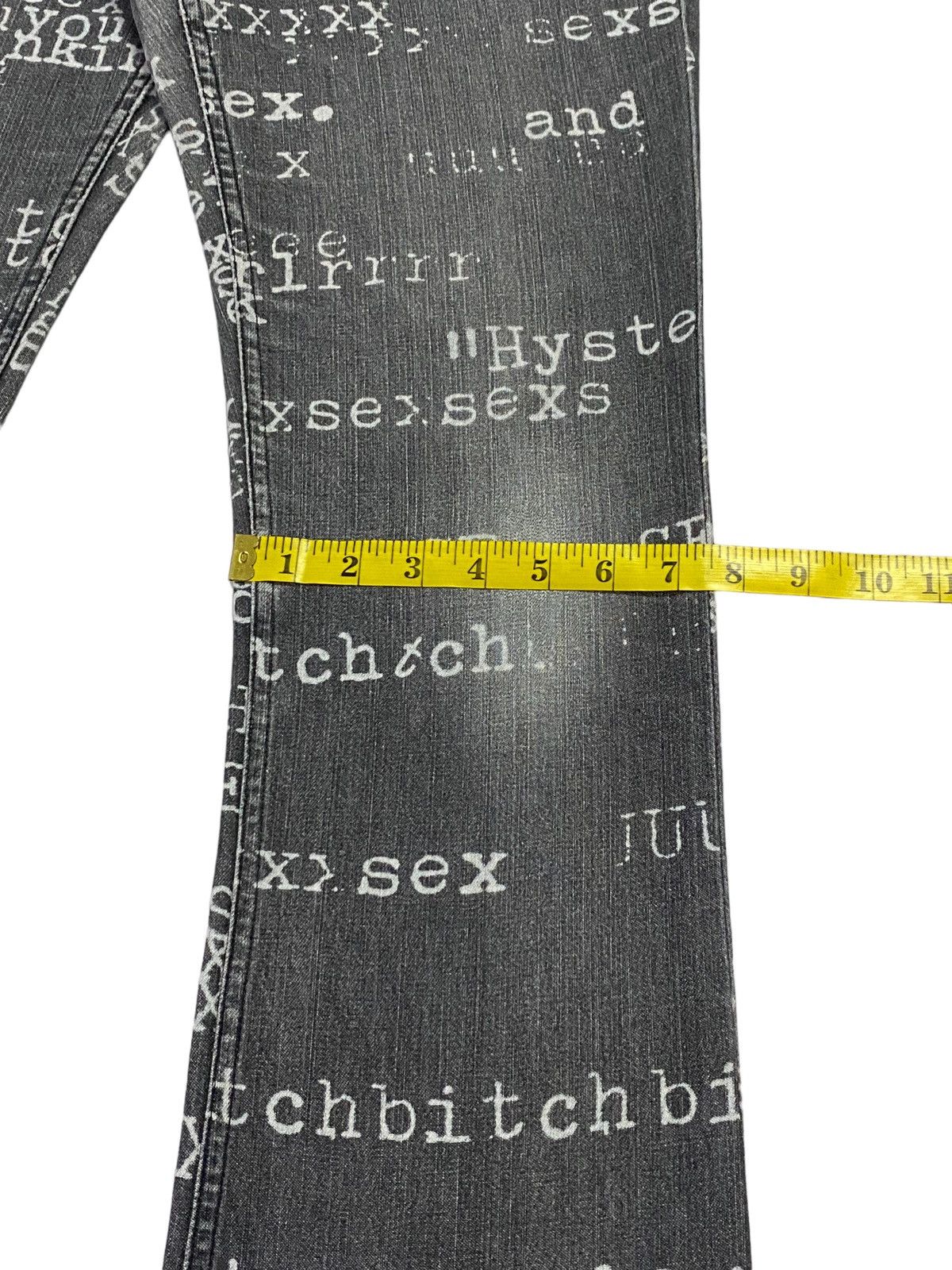 Hysteric Glamour Vintage Hysteric Glamour Sex All Over Print Faded Denim Size US 28 / EU 44 - 9 Thumbnail
