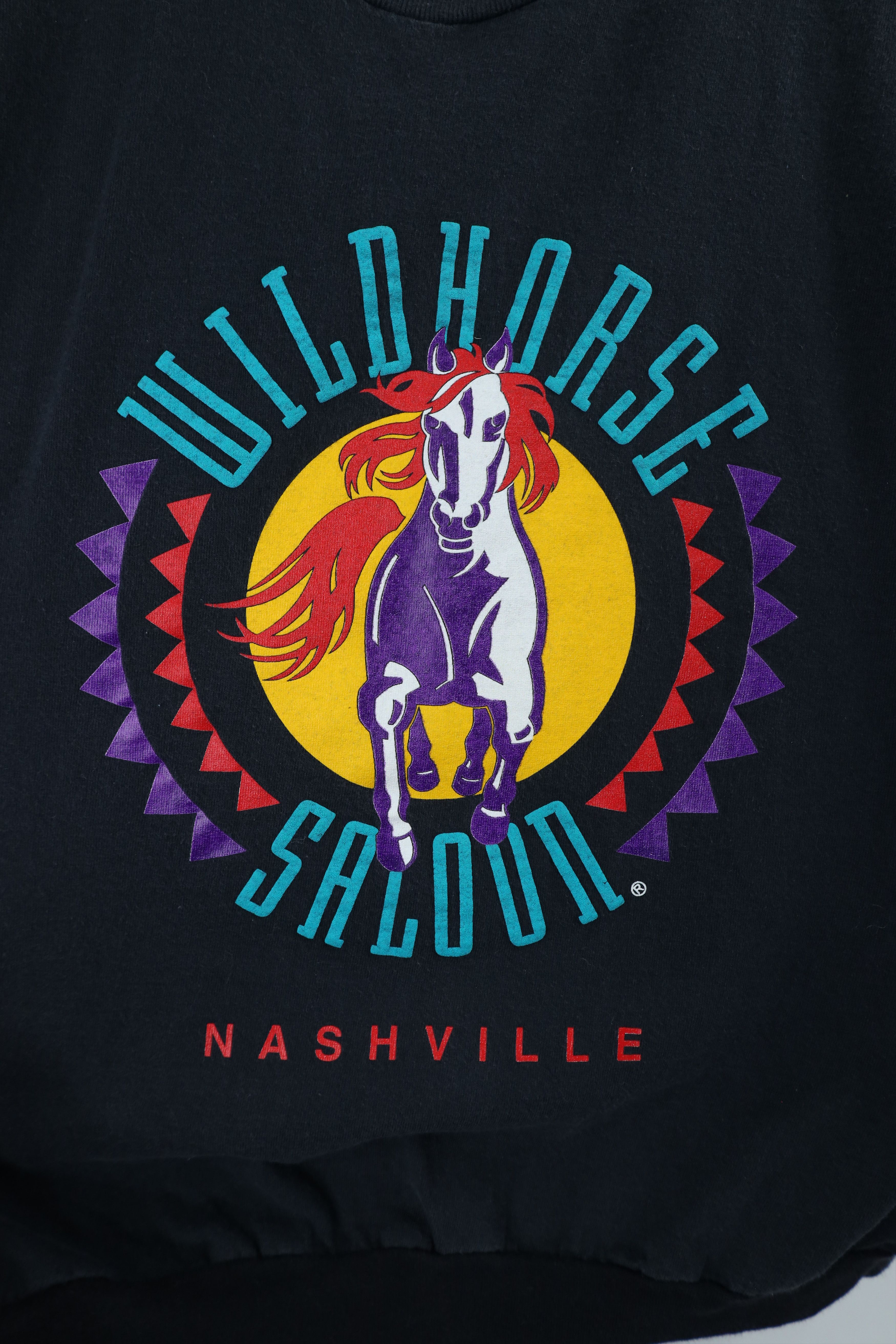 Vintage Vintage 90s Streetwear Nashville Pullover T-Shirt Black Size L / US 10 / IT 46 - 4 Thumbnail
