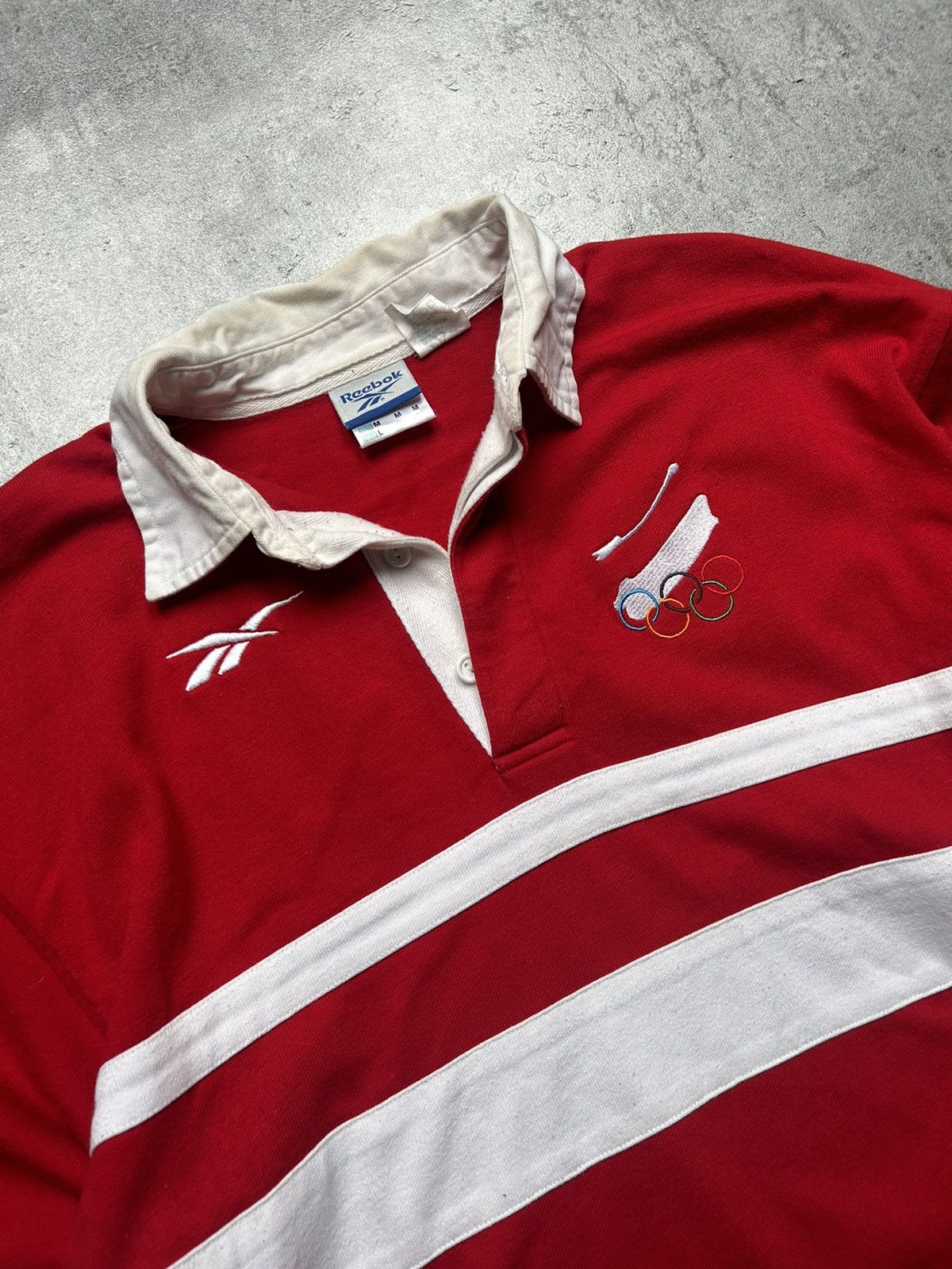 Reebok × Vintage Vintage Reebok Olympic Games Polo Longsleeve Size US M / EU 48-50 / 2 - 3 Thumbnail