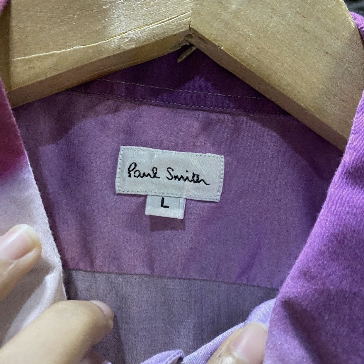 Paul Smith Paul Smith Gradient Ombre Graphic Long Sleeve Shirt Pink Size US L / EU 52-54 / 3 - 10 Thumbnail