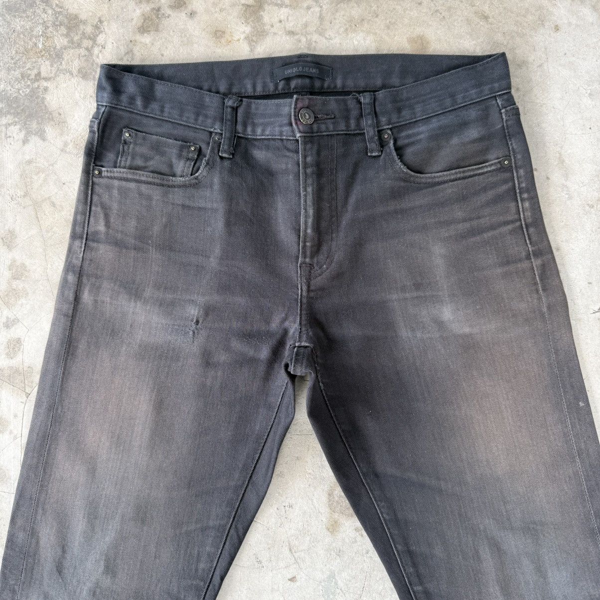 All Blacks W33 Vintage Japanese Brand Selvedge Slim Fit Black Denim Size US 33 - 3 Thumbnail