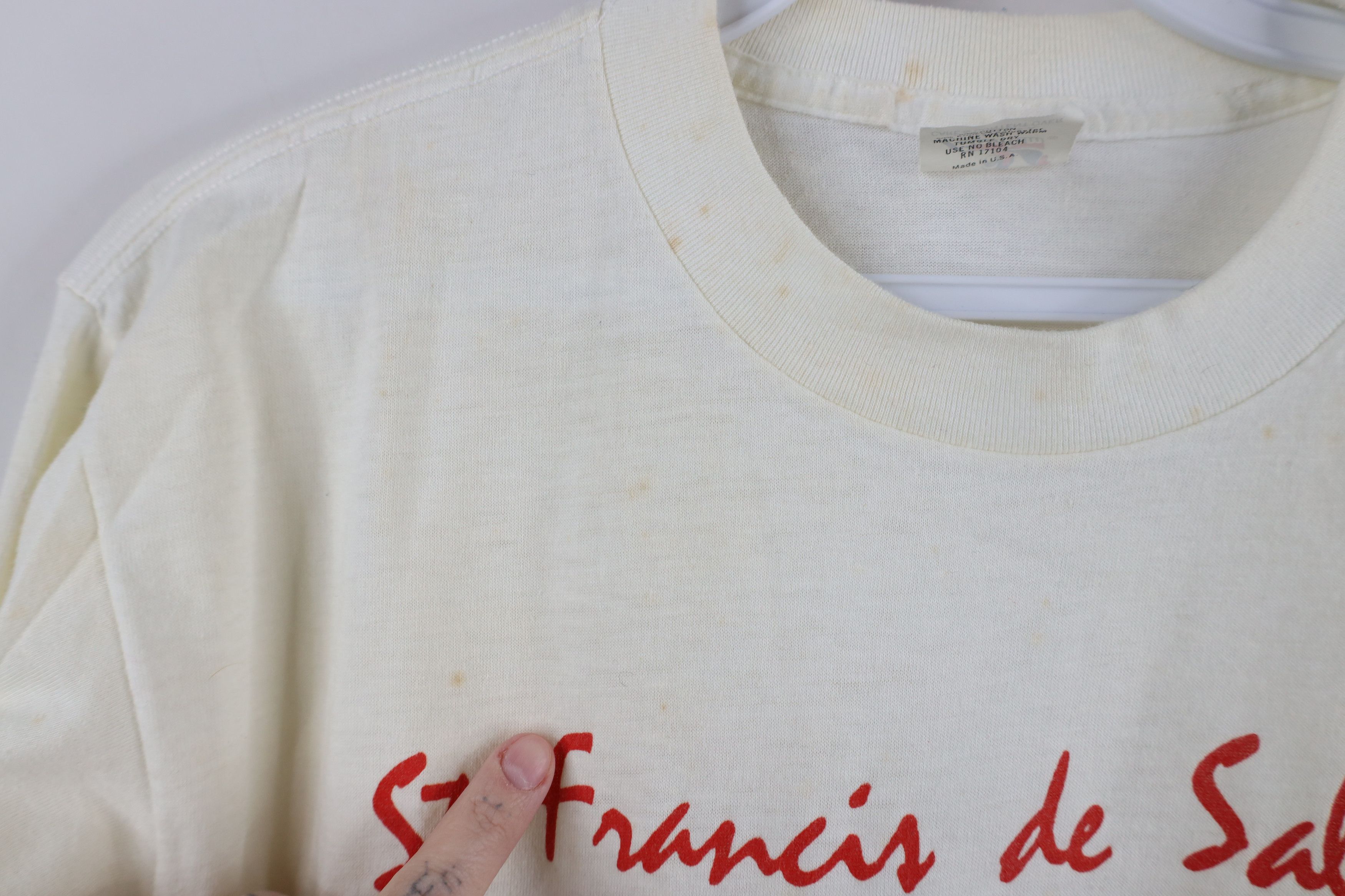 Vintage Vintage 80s Champs Francis de Sales Long Sleeve T-Shirt USA Size US L / EU 52-54 / 3 - 11 Thumbnail