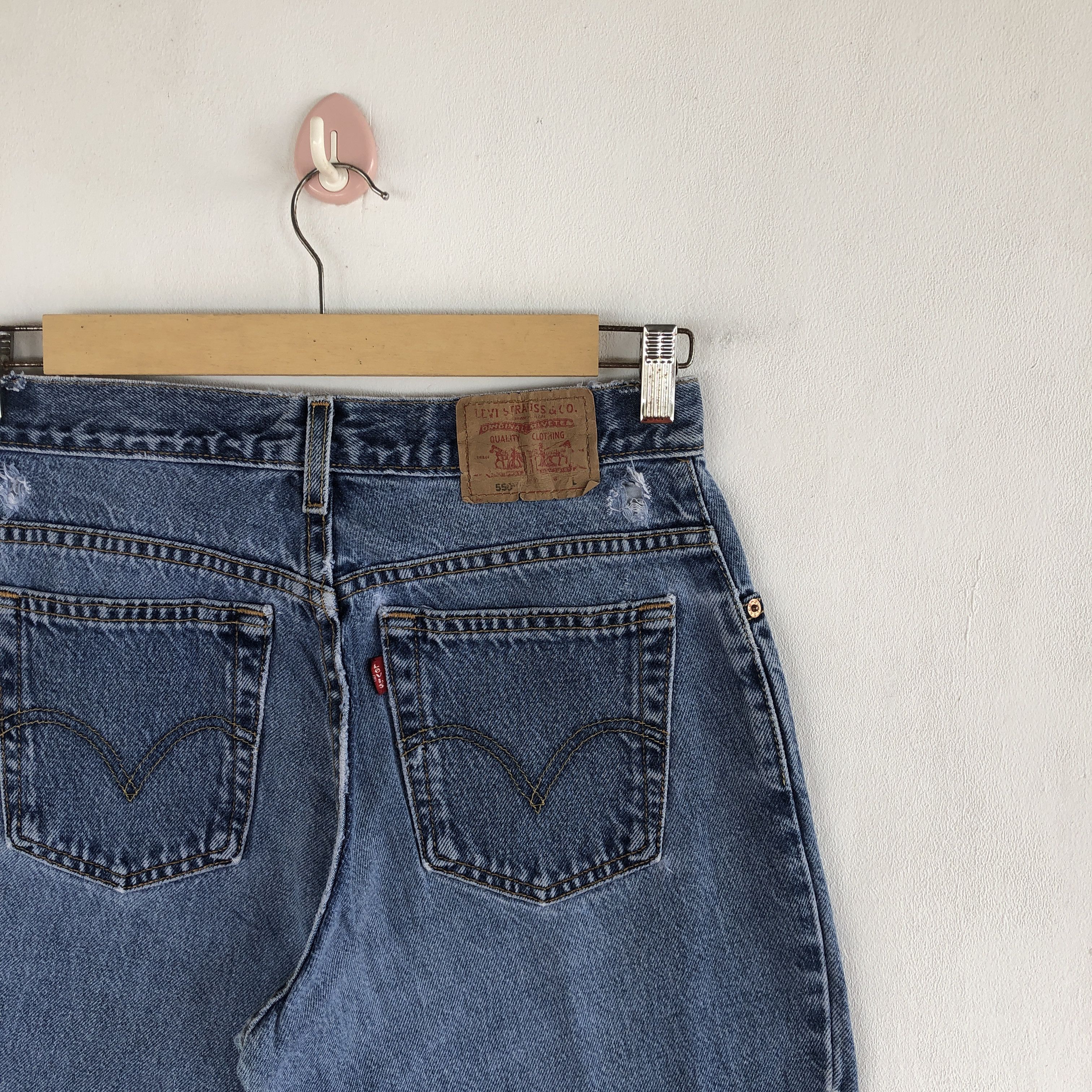 Levi's Vintage Levi's 550 Jeans Baggy Tapered Levis Sun Faded Denim Size 26" / US 2 / IT 38 - 5 Thumbnail