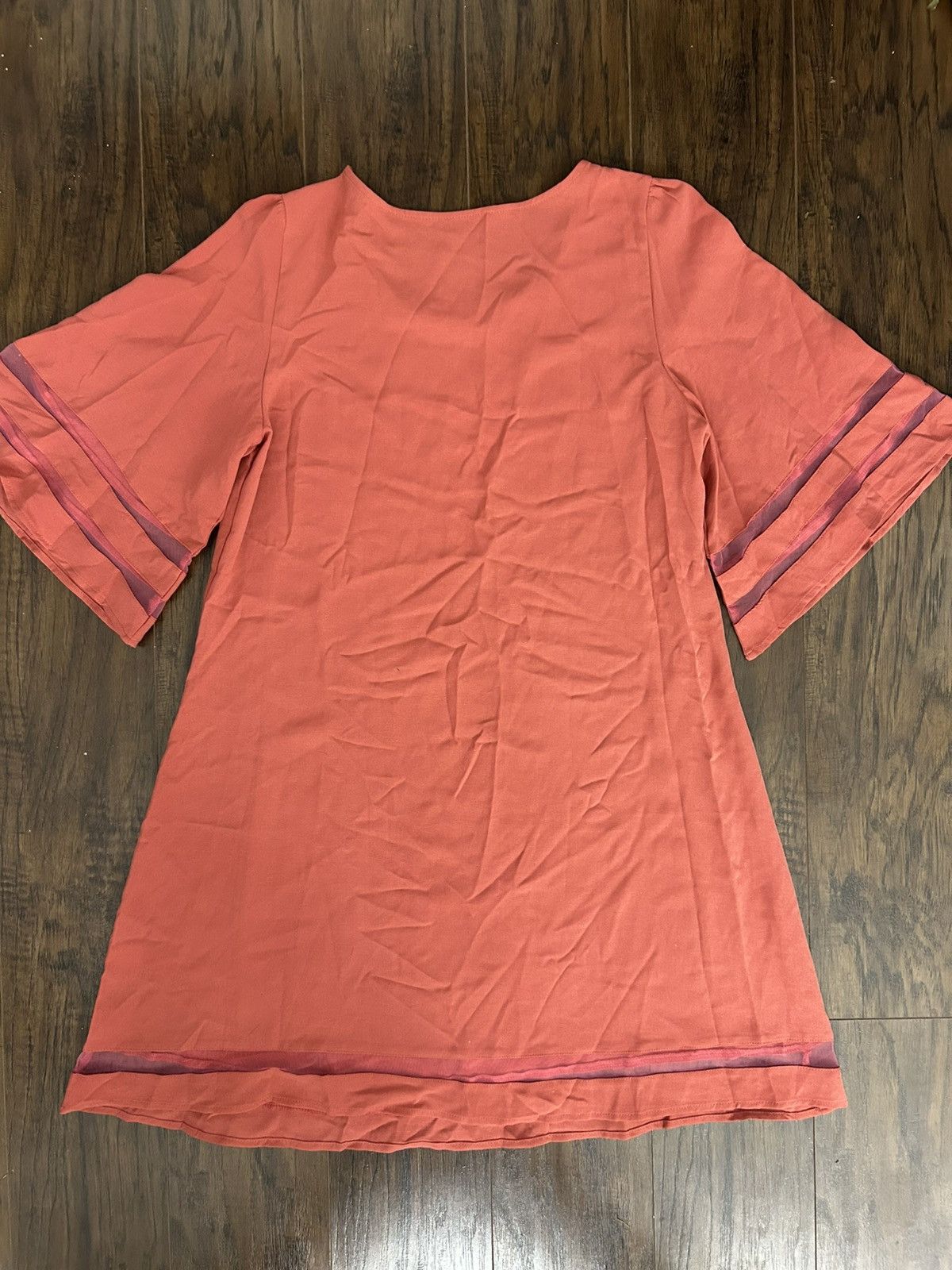 Other Vibrant Coral Bell Sleeve Tunic Size L / US 10 / IT 46 - 3 Thumbnail
