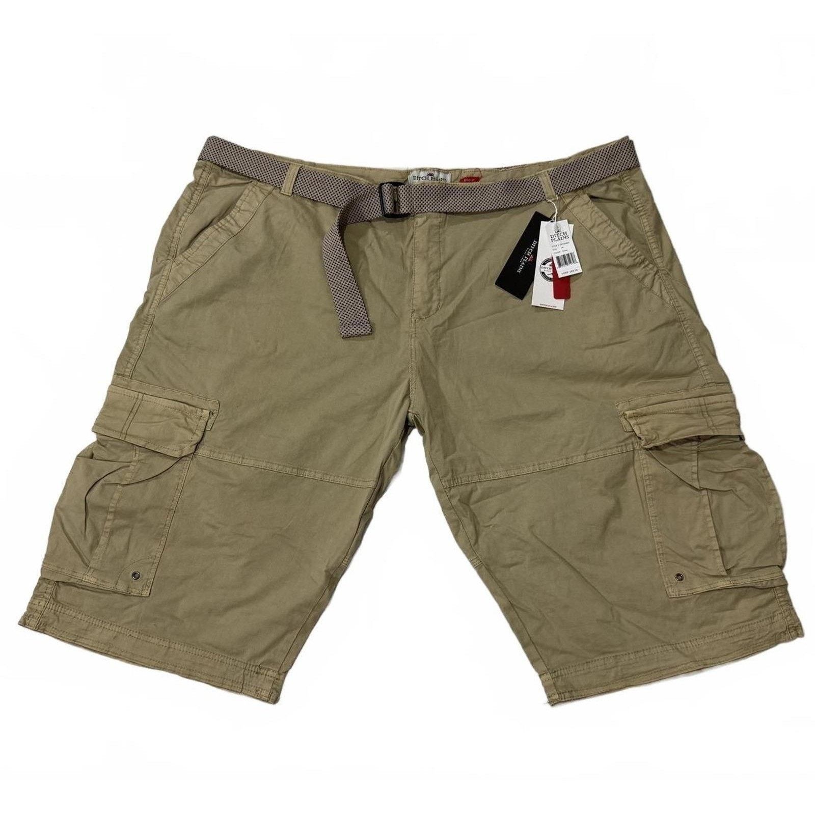 Other Ditch Plains Men Stone Cargo Shorts Belted Khaki Size 46 Size US 44 / EU 60 - 1 Thumbnail