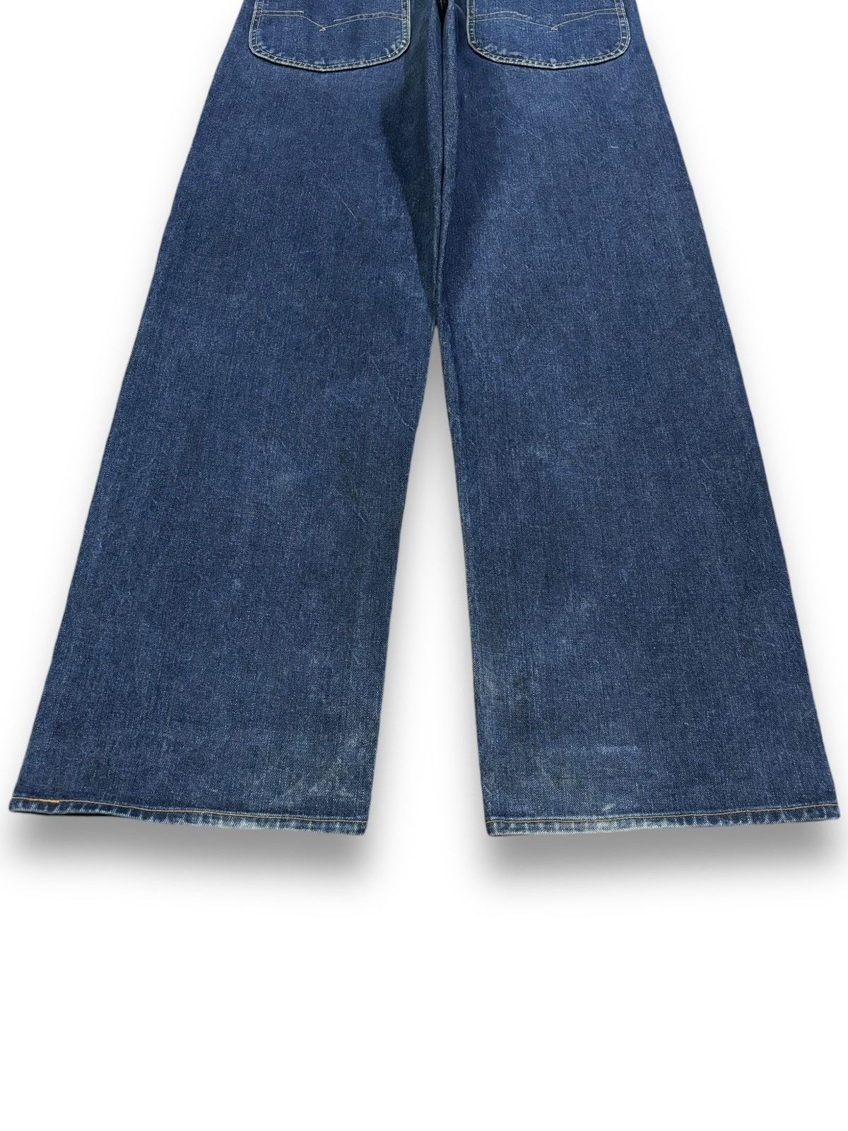 Sugar Cane Vintage 1990s Sugar Cane’s Selvedge Buckle Back Baggy Jeans Size US 30 / EU 46 - 17 Thumbnail