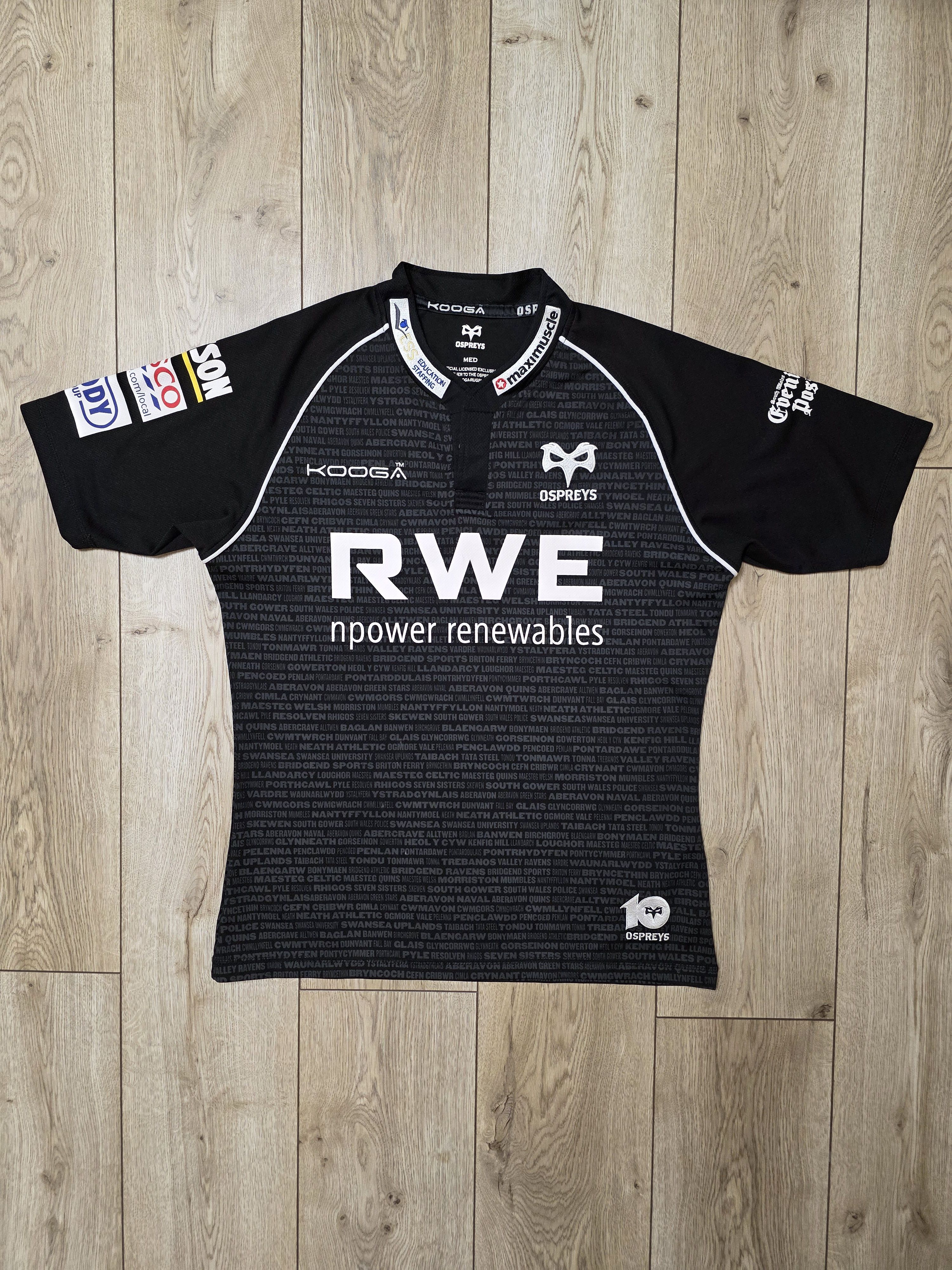 Vintage OSPREYS RUGBY VINTAGE JERSEY WALES RUGBY RARE BLACK Size US M / EU 48-50 / 2 - 1 Thumbnail