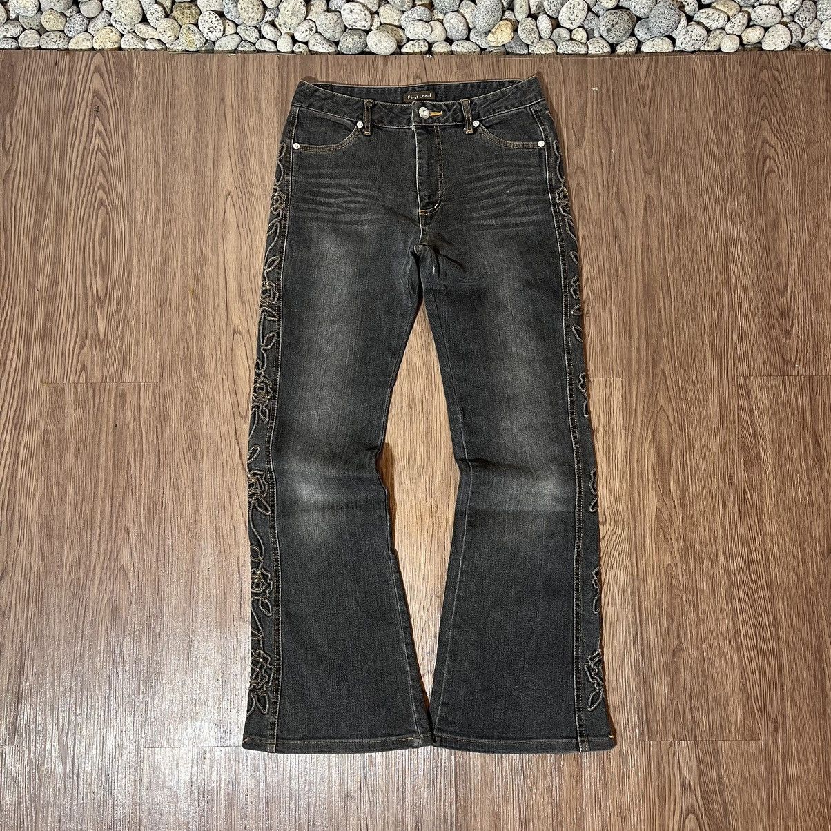 Hysteric Glamour × If Six Was Nine × Japanese Brand Jouer Aux Echecs japan floral embroidery flare denim Size US 27 - 1 Thumbnail