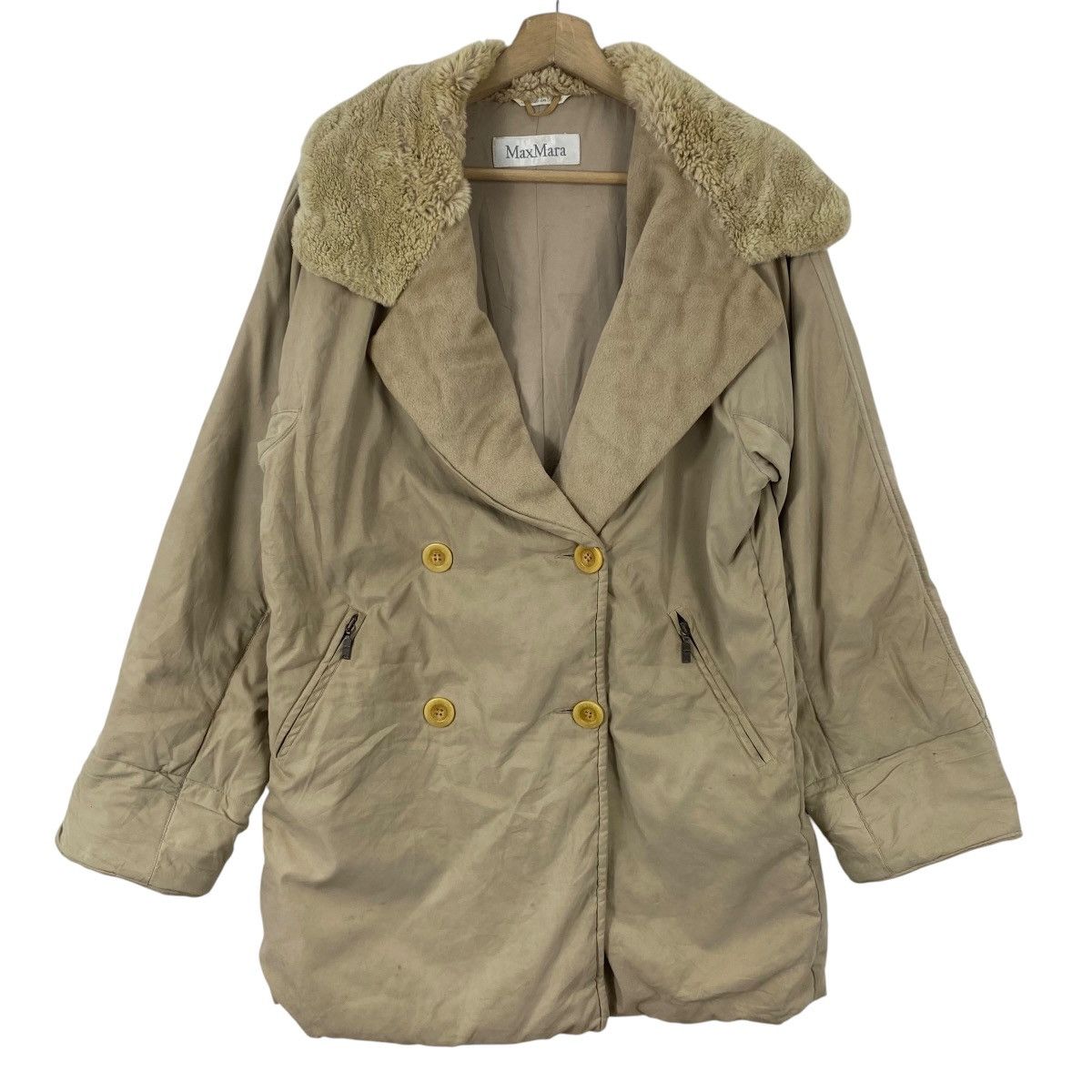 Max Mara Vintage MAXMARA Puffer Jacket Faux Fur Collar Double Size M / US 6-8 / IT 42-44 - 5 Thumbnail