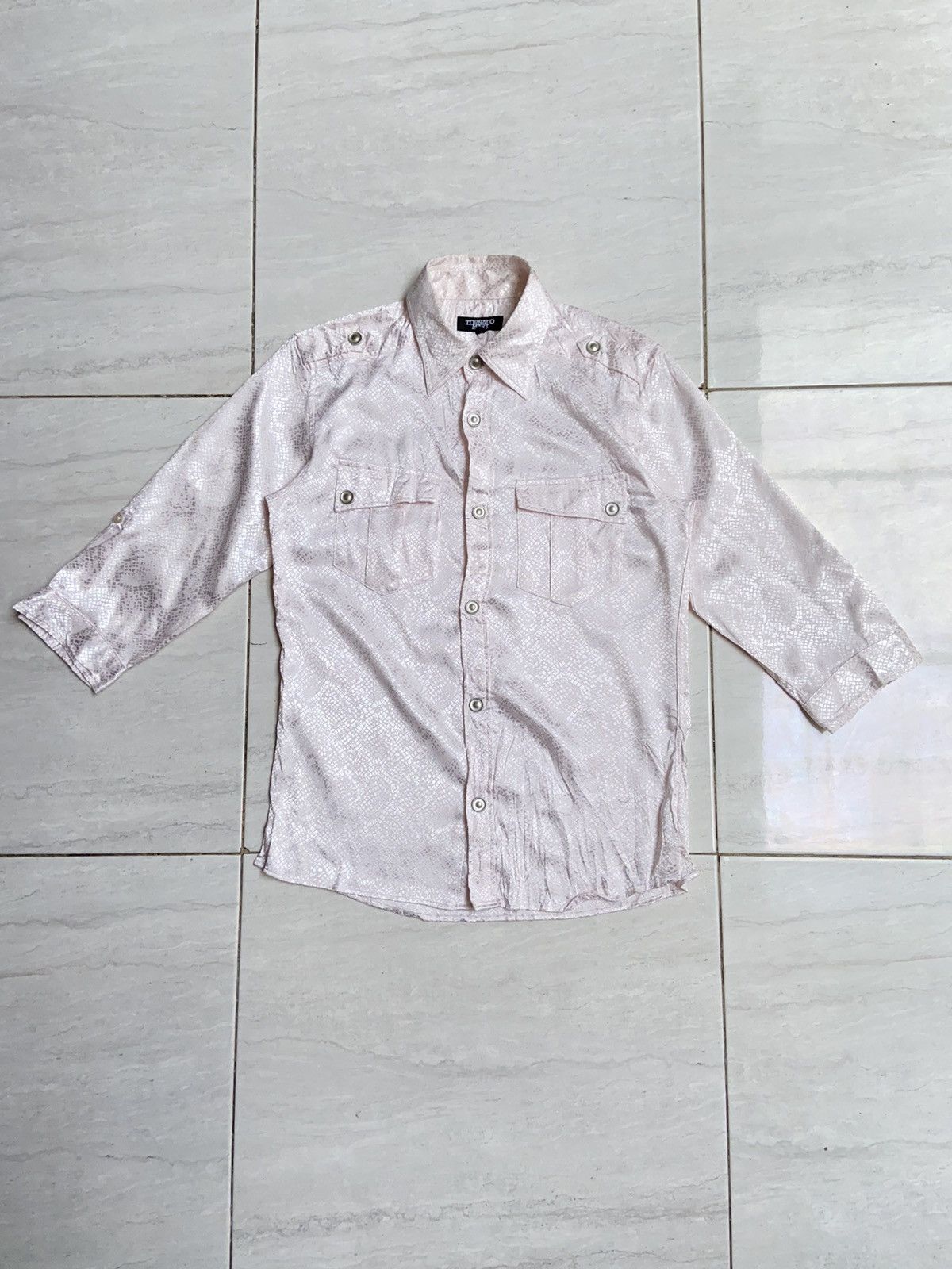 TORNADO MART Pink Patterned Shirt