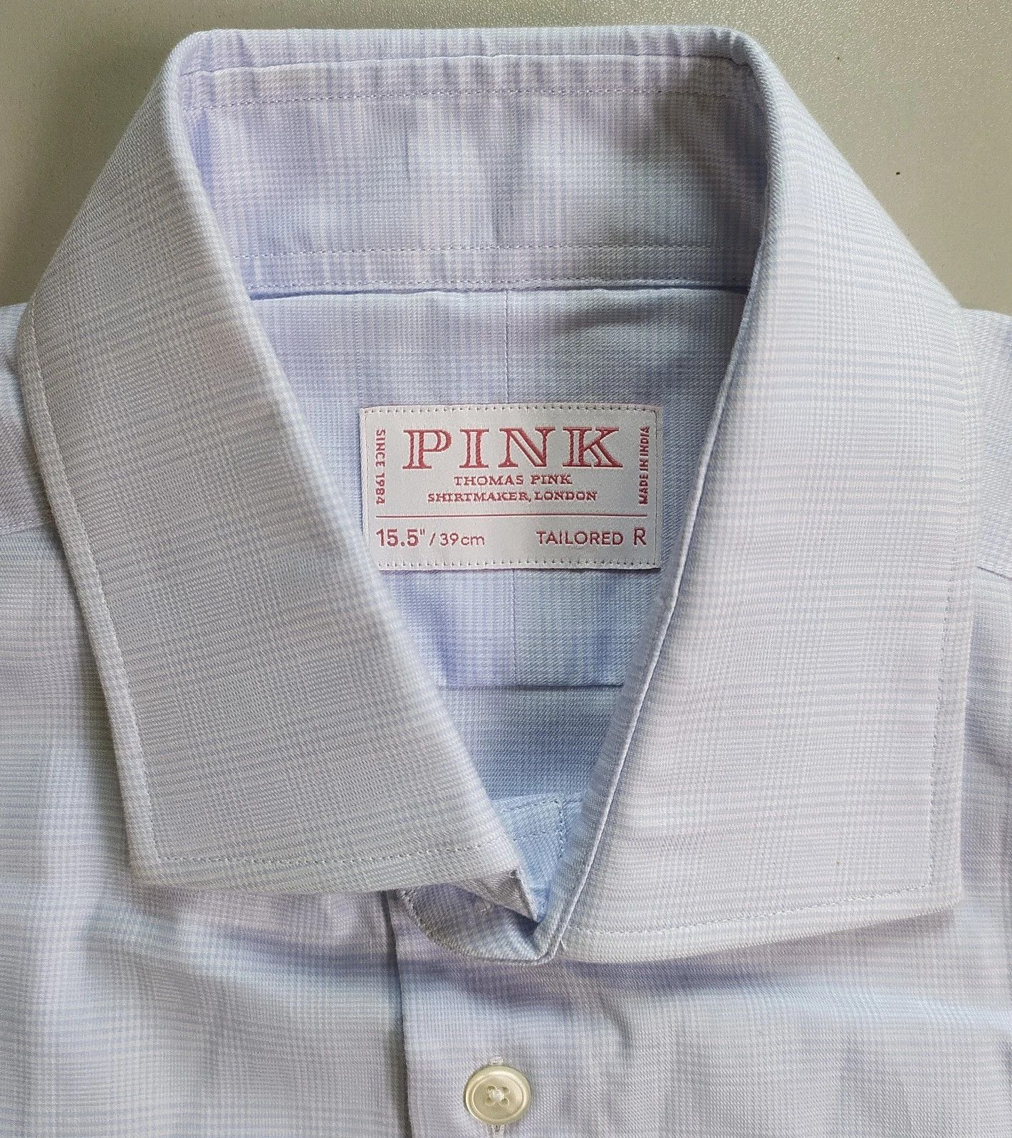 Thomas Pink Thomas Pink Formal Tailored Fit Mini Check Shirt T 0014 Size US S / EU 44-46 / 1 - 3 Thumbnail