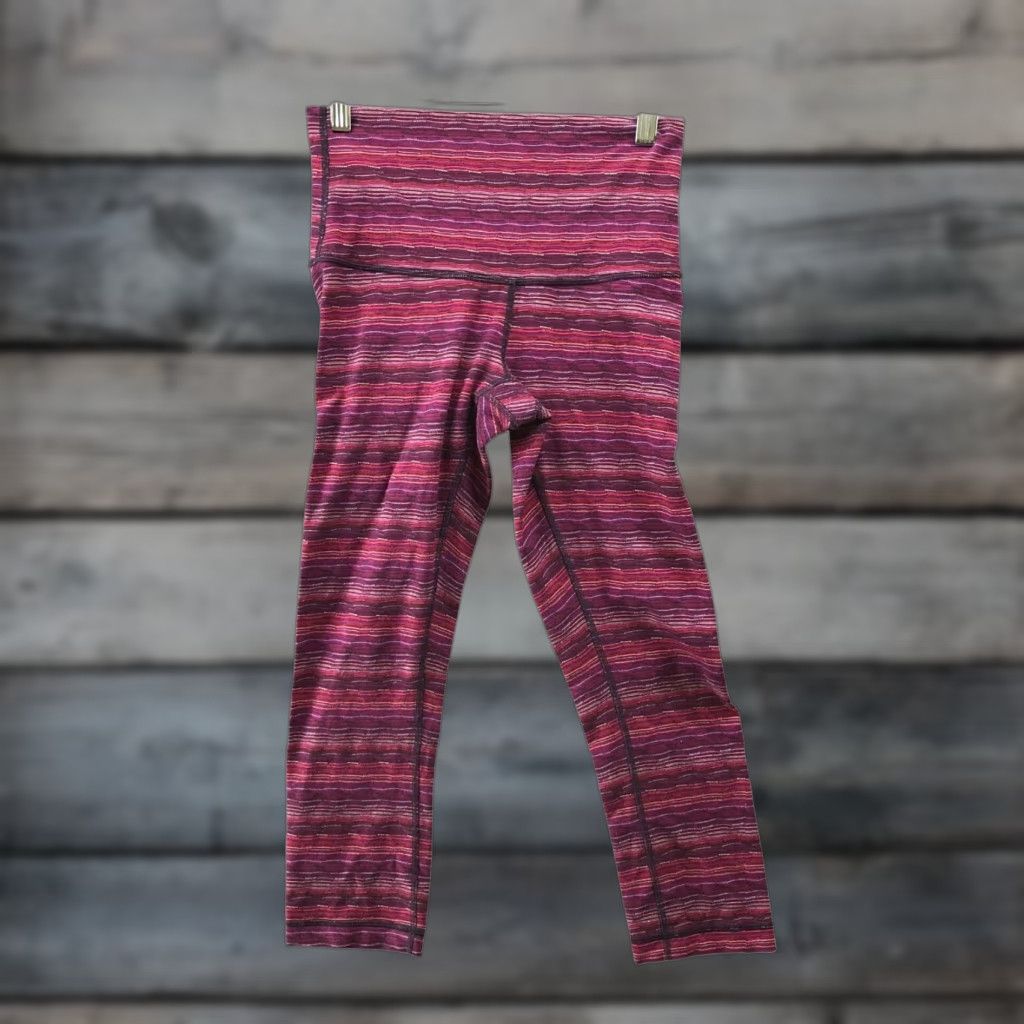 Lululemon Lululemon Wunder Under III Leggings Womens 6 Space Dye Twist Regal Plum Cropped Size 28" / US 6 / IT 42 - 1 Thumbnail