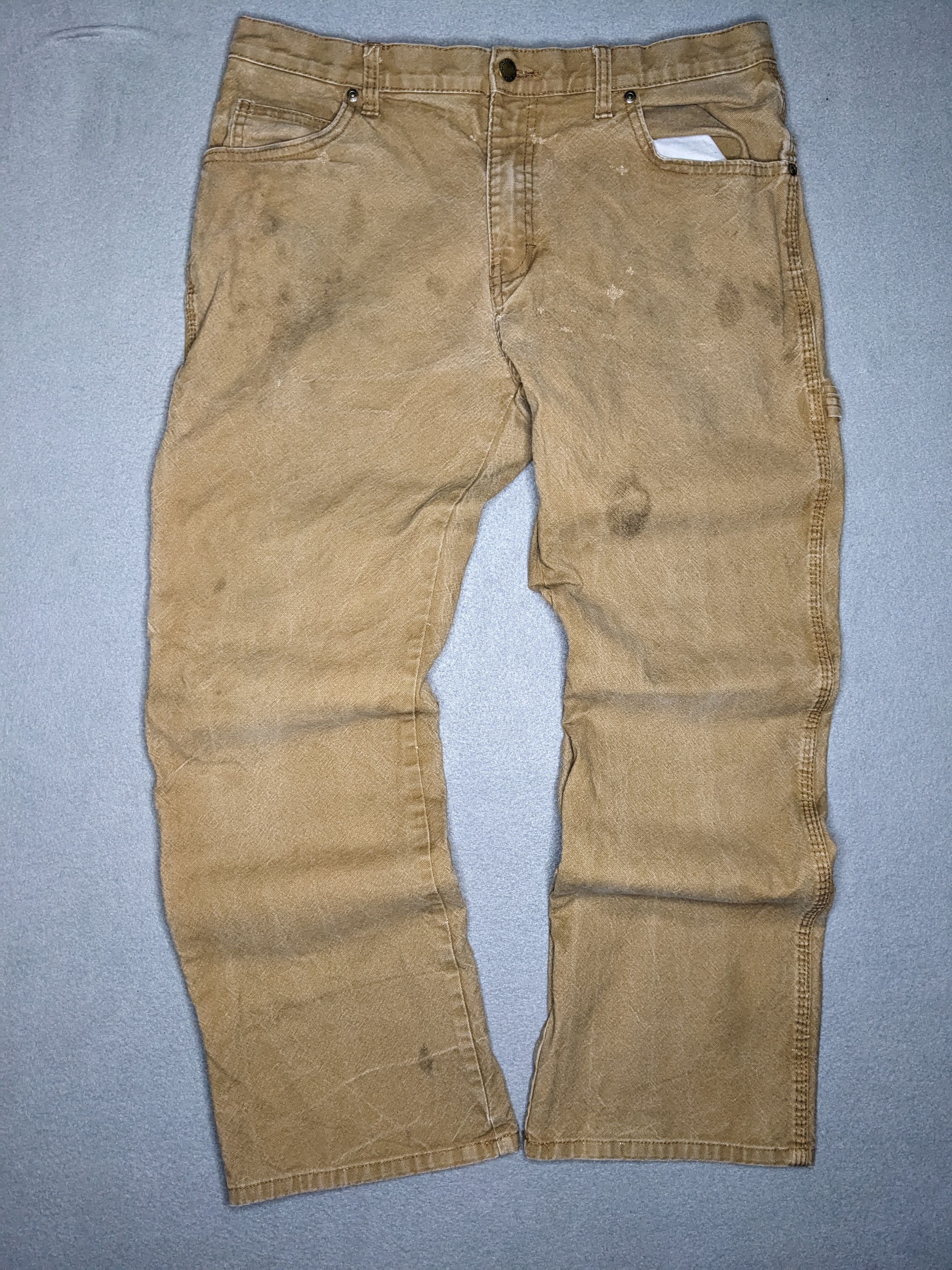 Dickies Dickies Carpenter Pants 32x29 Canvas Beige Distressed Faded Size US 32 / EU 48 - 1 Thumbnail
