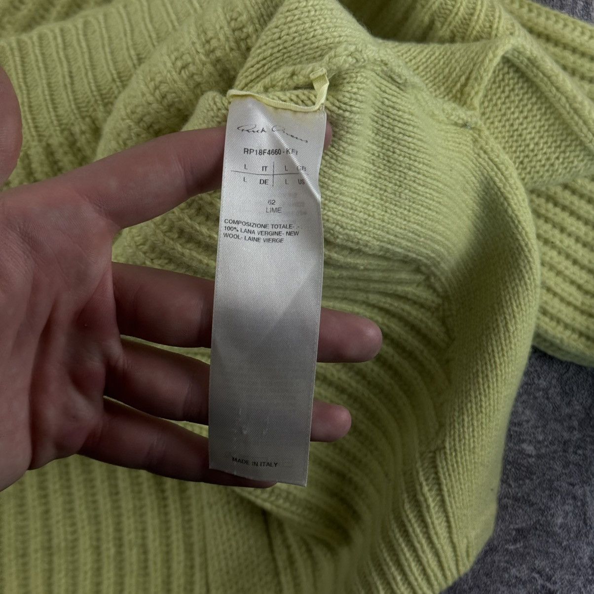 Rick Owens Rick Owens Sisyphus SS18 Lime Green Heavy Rib Sweater Size L / US 10 / IT 46 - 9 Thumbnail