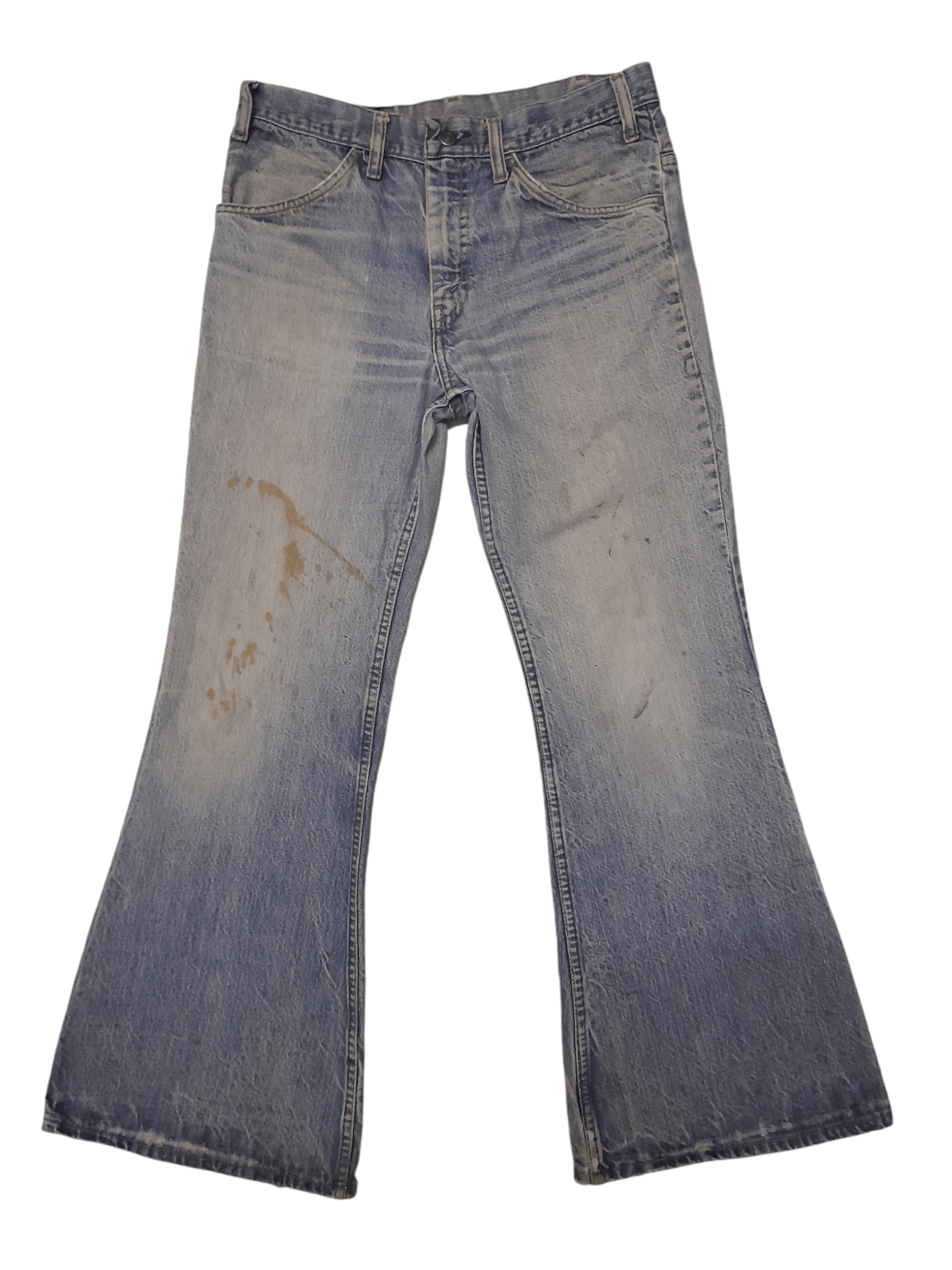 Vintage 70s Pocket Plain Denim Talon 42 Super FLARE Denim (F358) W33 Size US 33 - 3 Thumbnail