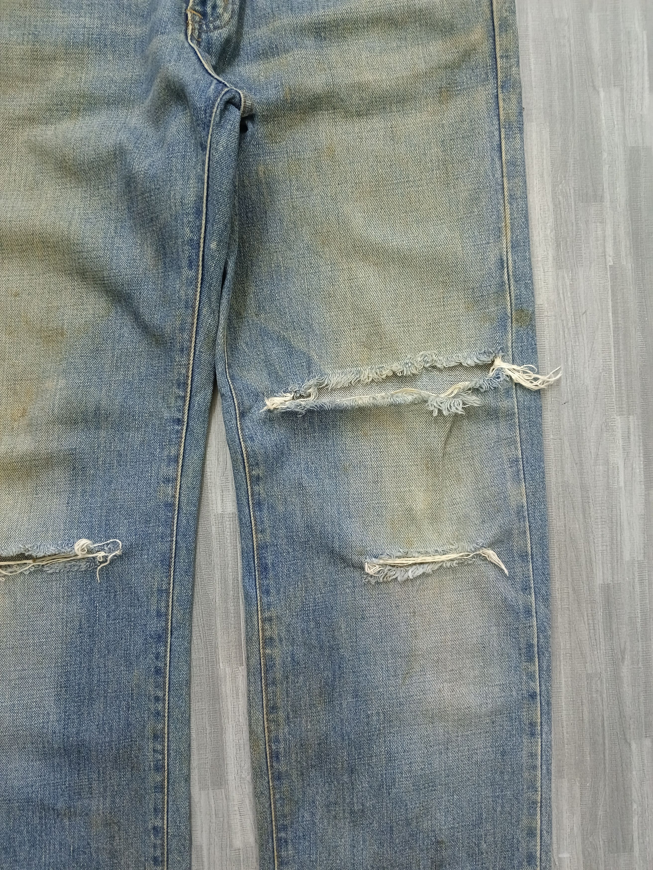 Edwin 🔥INSANE 90s RIPED KURT COBAIN STYLE EDWIN DENIM PANTS Size US 30 / EU 46 - 7 Thumbnail