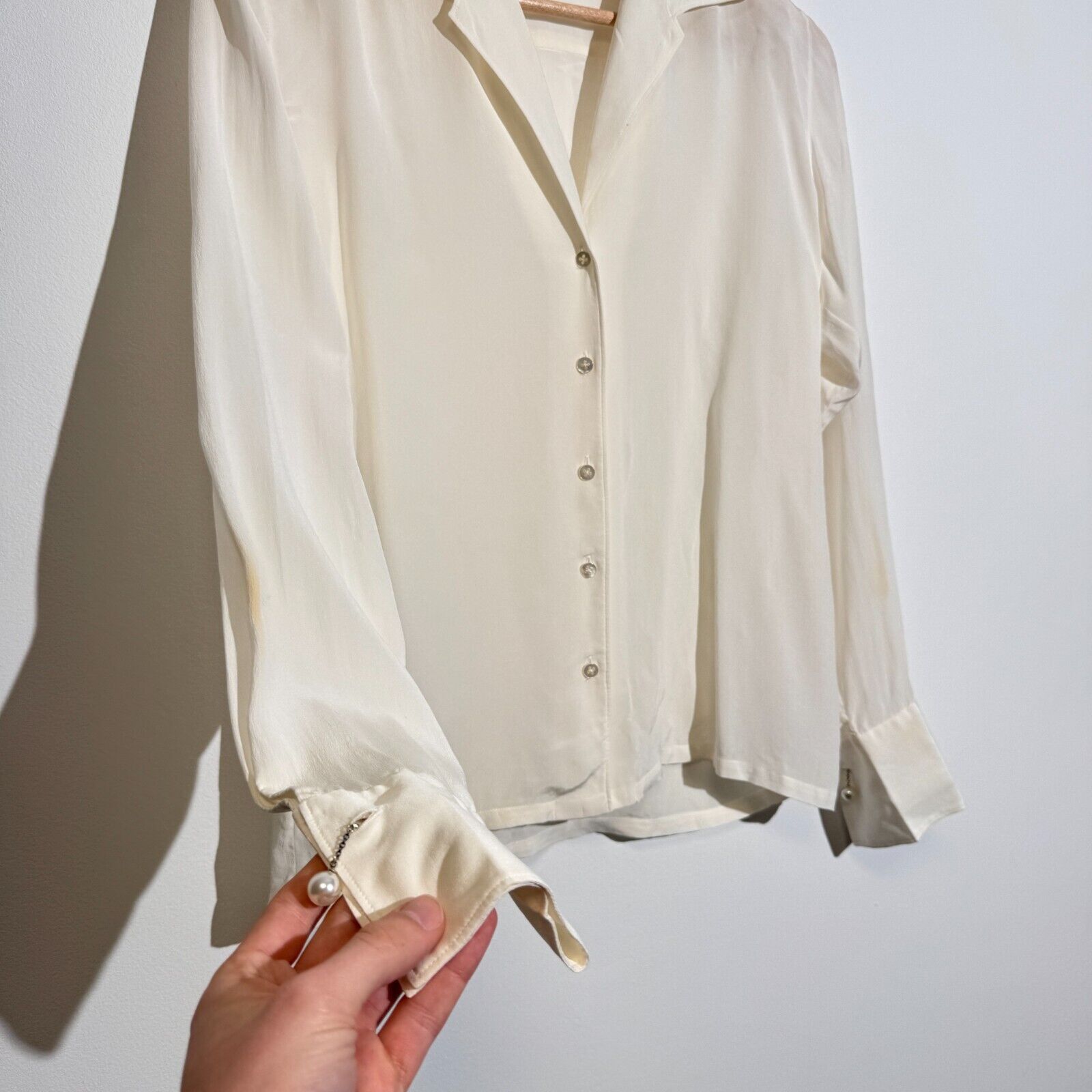 Lauren Ralph Lauren × Vintage Ralph Lauren Purple Label Women's White Silk Shirt Size 6US Size US S / EU 44-46 / 1 - 6 Thumbnail