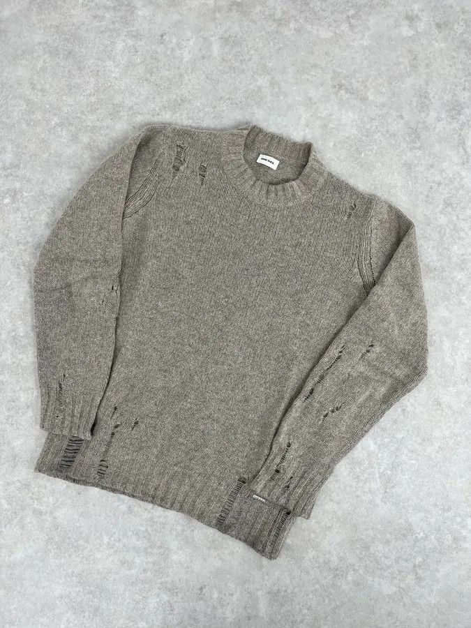 Diesel Diesel Destroyed Grey Sweater Size US S / EU 44-46 / 1 - 5 Thumbnail