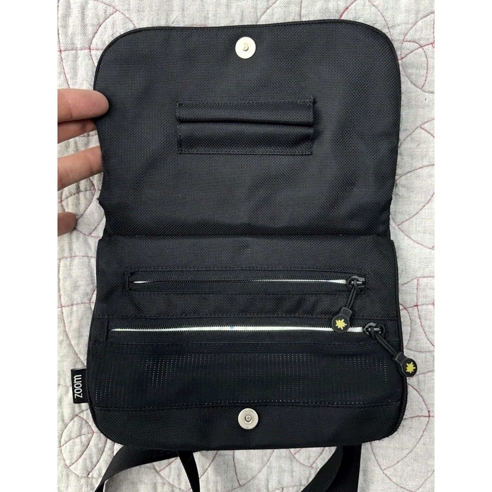 Vintage SHERPANI ZOOM Black Nylon Crossbody Purse Bag Small Women's Crossbody Bag Nylon Zipper Adjustable Strap Vintage: No Size ONE SIZE - 4 Thumbnail