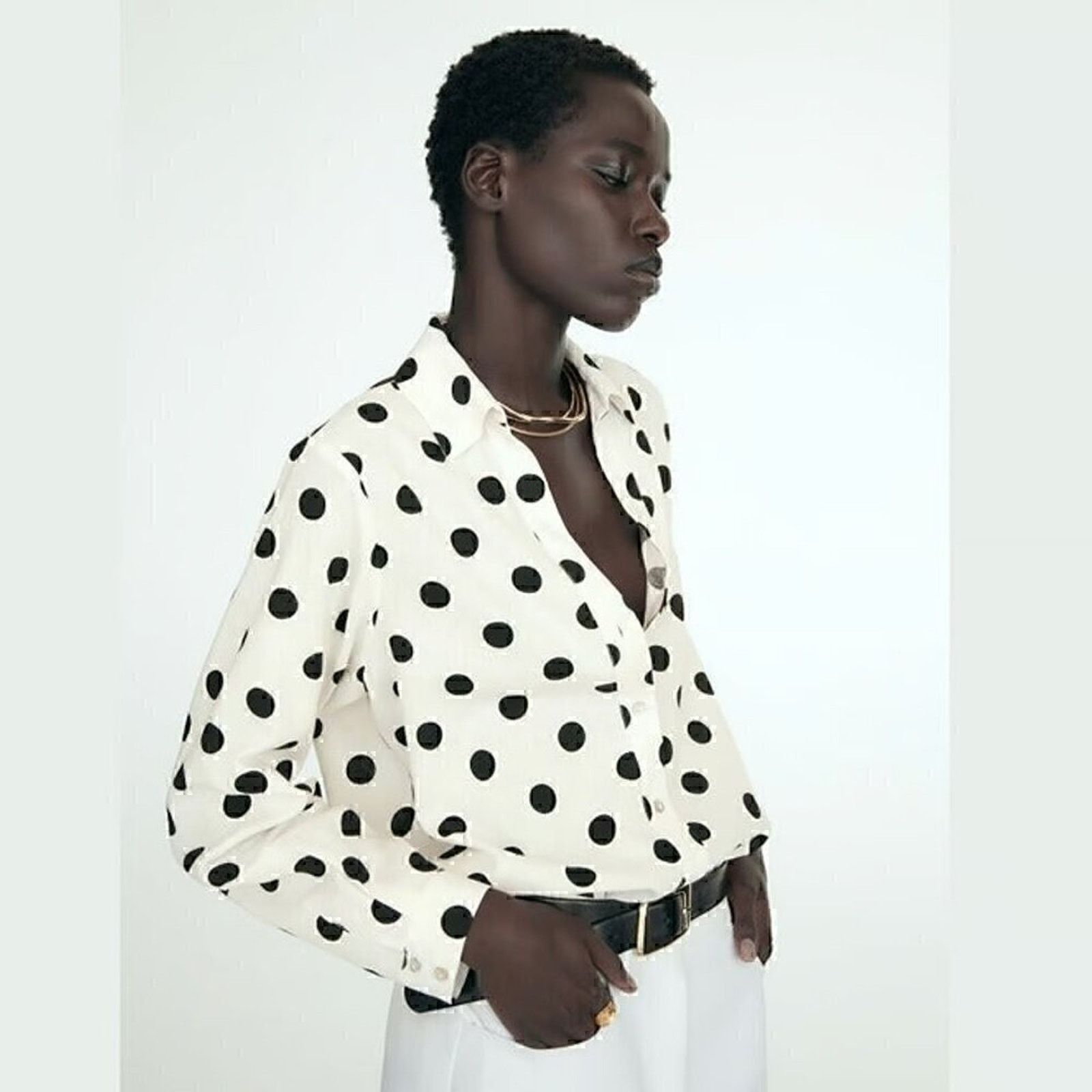 Zara ZARA Oversized Printed Blouse NWT Size S / US 4 / IT 40 - 10 Thumbnail