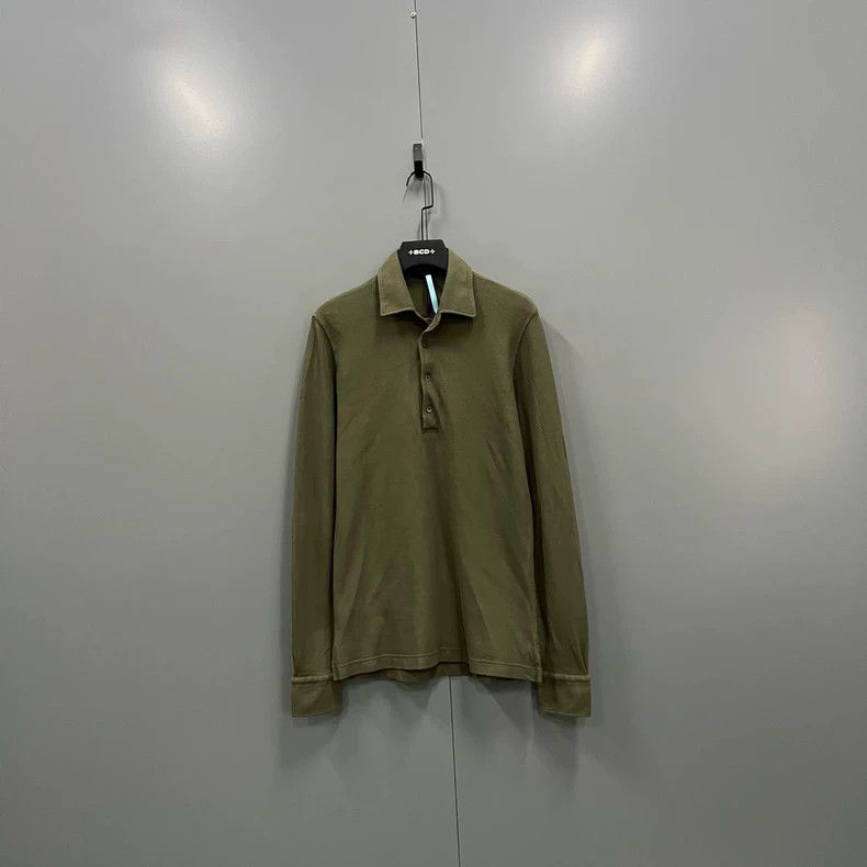 Loro Piana Loro Piana Military green polo collar long sleeves Size US XS / EU 42 / 0 - 1 Thumbnail