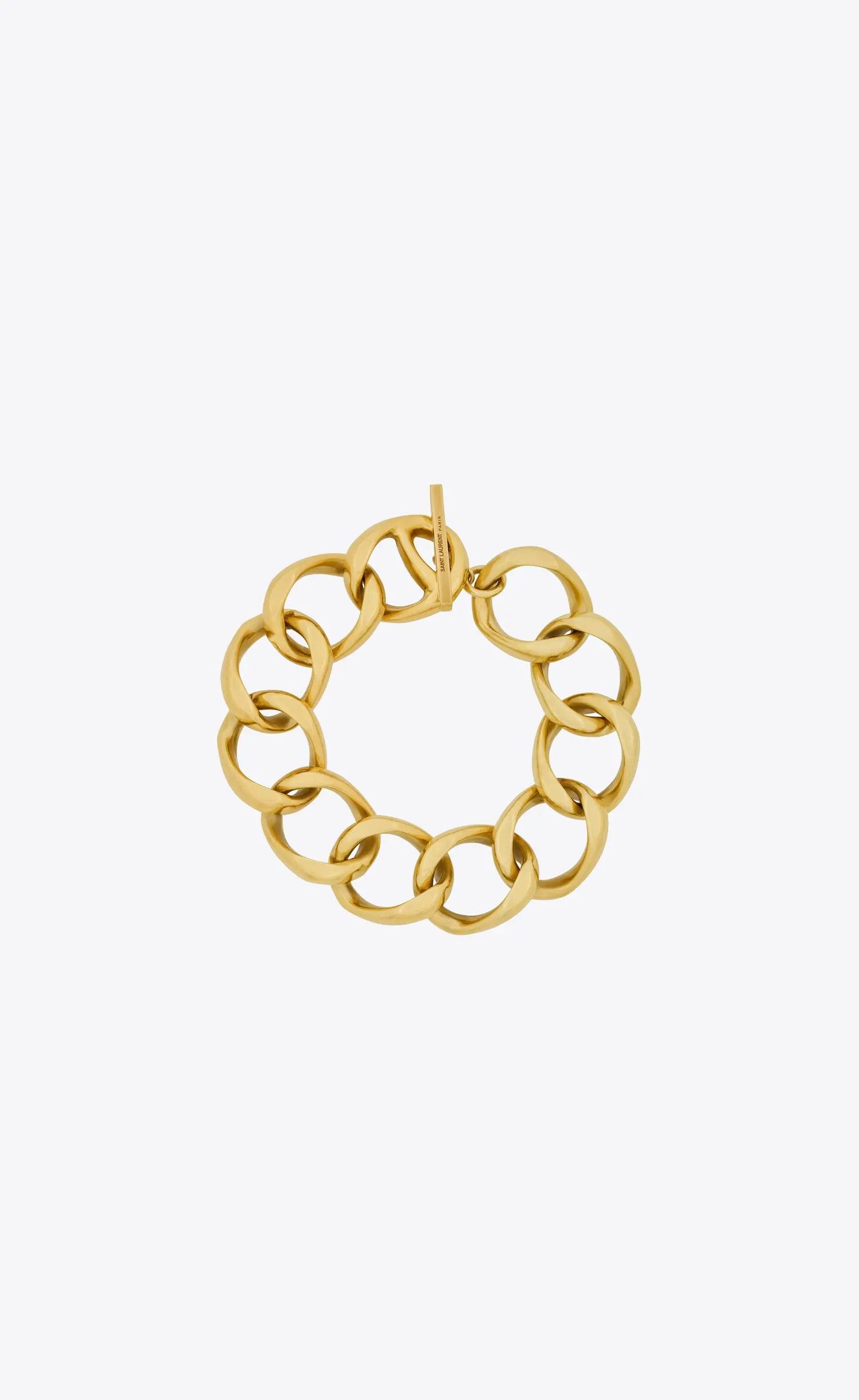 Saint Laurent Paris o1s1wg110325 Size: M / 763039 Large Chain Bracelet in Metal Size ONE SIZE - 1 Thumbnail