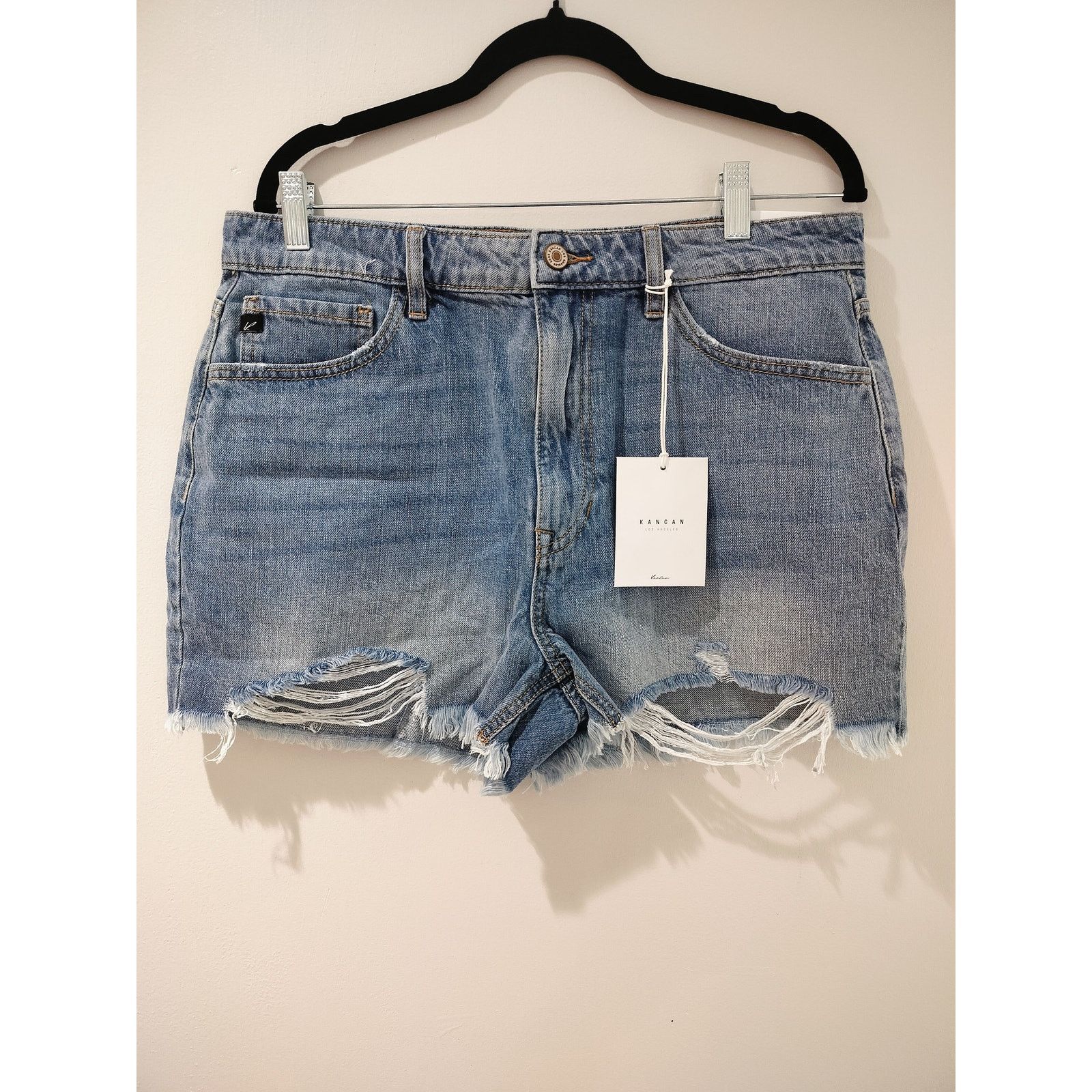 Other KanCan High Rise Distressed Shorts Light Wash Size 13 * Size 30" / US 8 / IT 44 - 1 Thumbnail