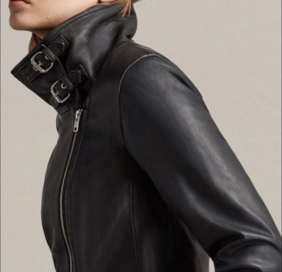 Allsaints ALLSAINTS Leather Bales Moto Biker Jacket UK 8 / US 4 Size S / US 4 / IT 40 - 4 Thumbnail
